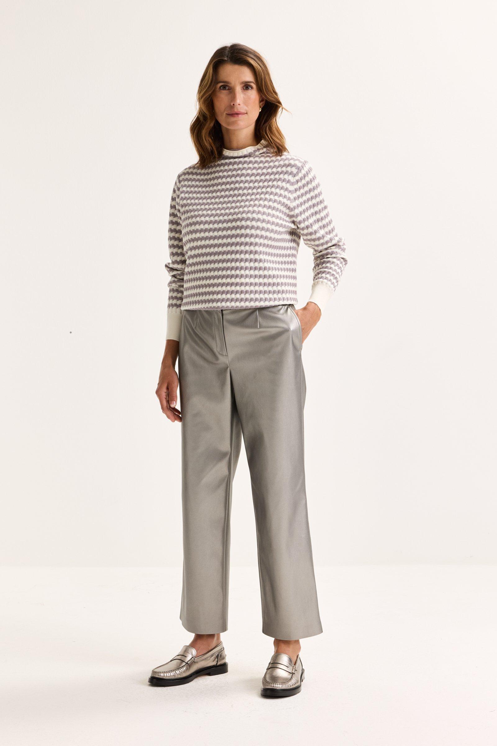 Pulls - Pull à col mantant et motif zigzag