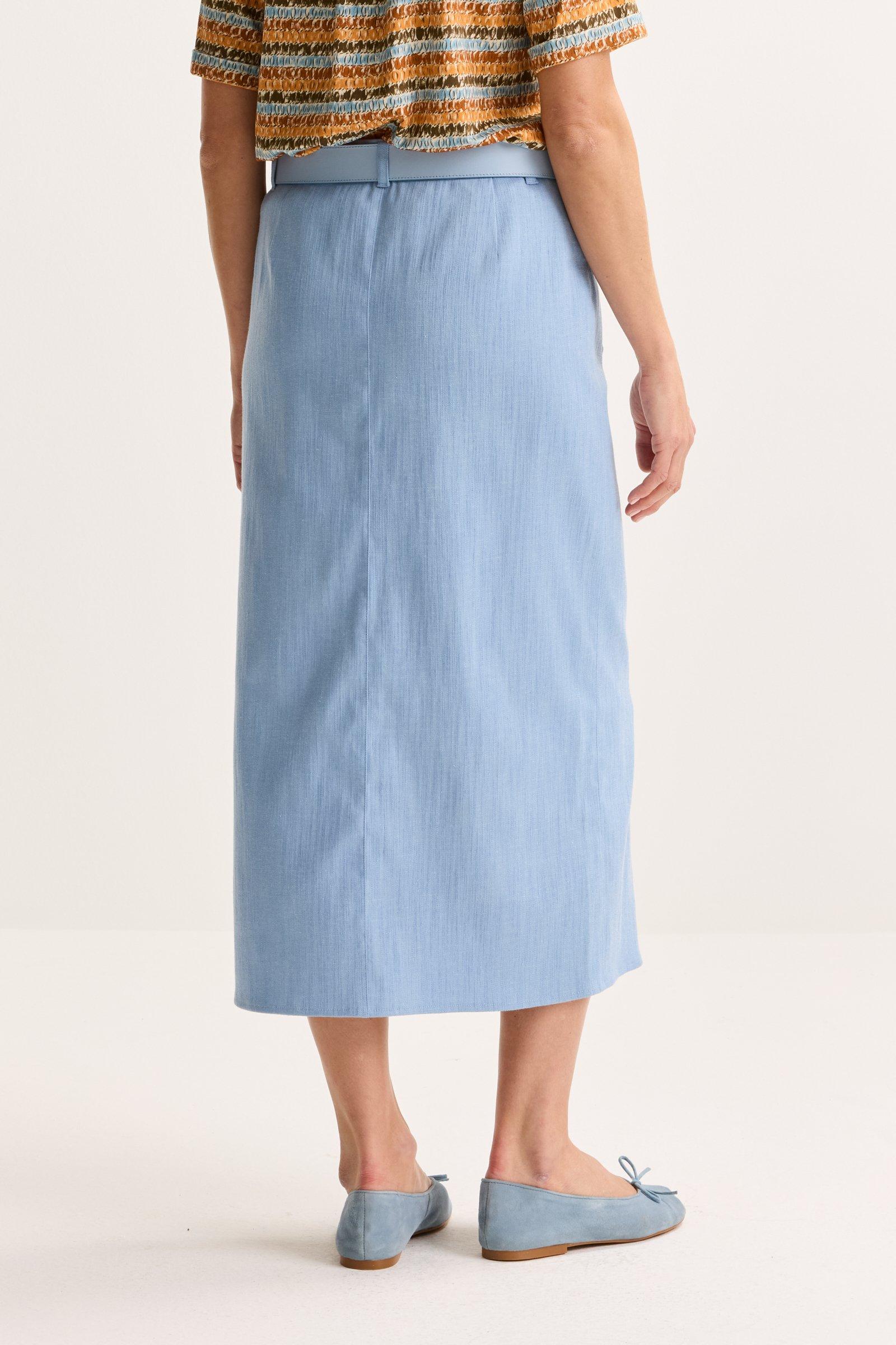 Rokken - Perfect fit kokerrok in stretchdenim