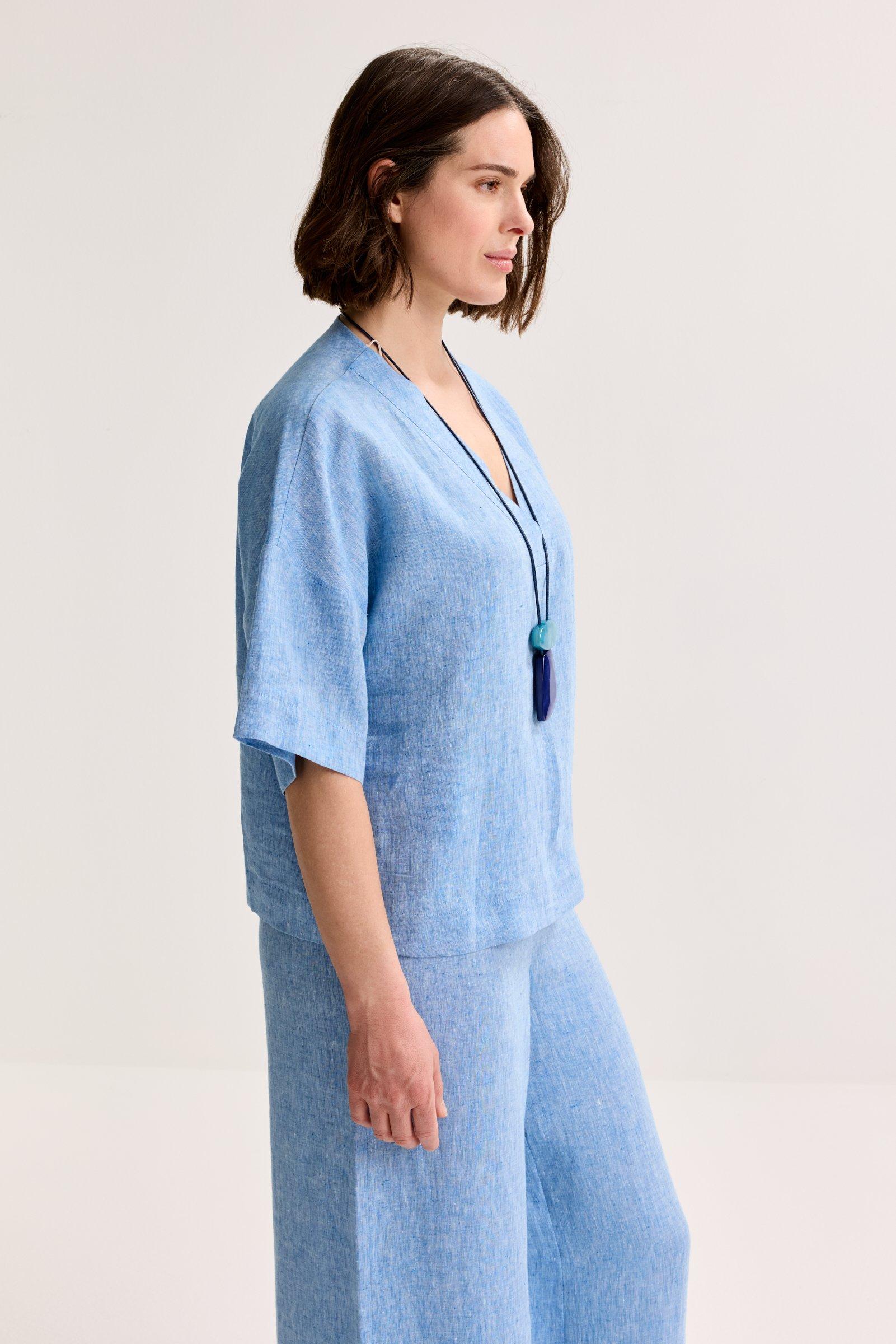 Hemden - Loose fit blouse in zuiver Europees linnen