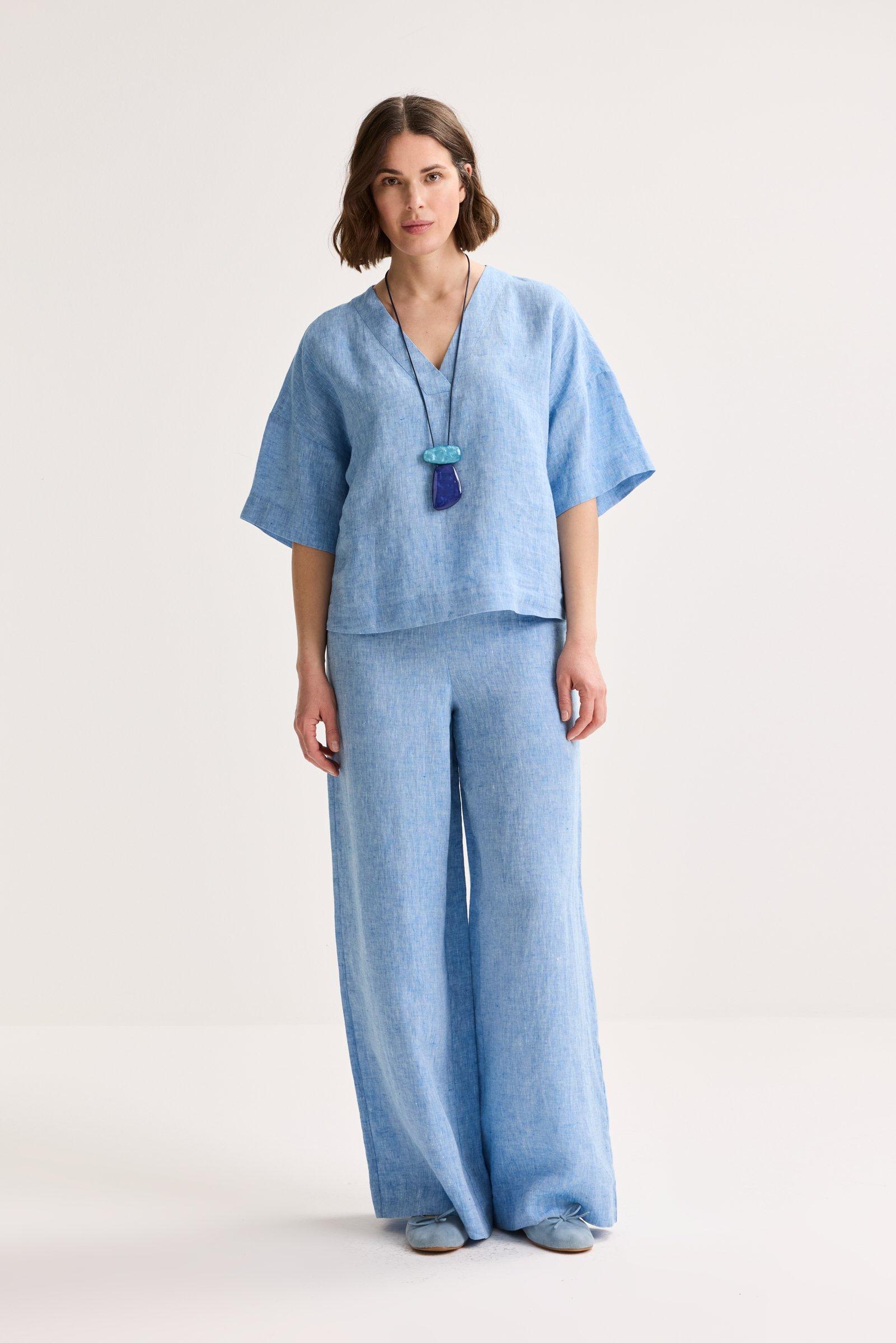 Hemden - Loose fit blouse in zuiver Europees linnen
