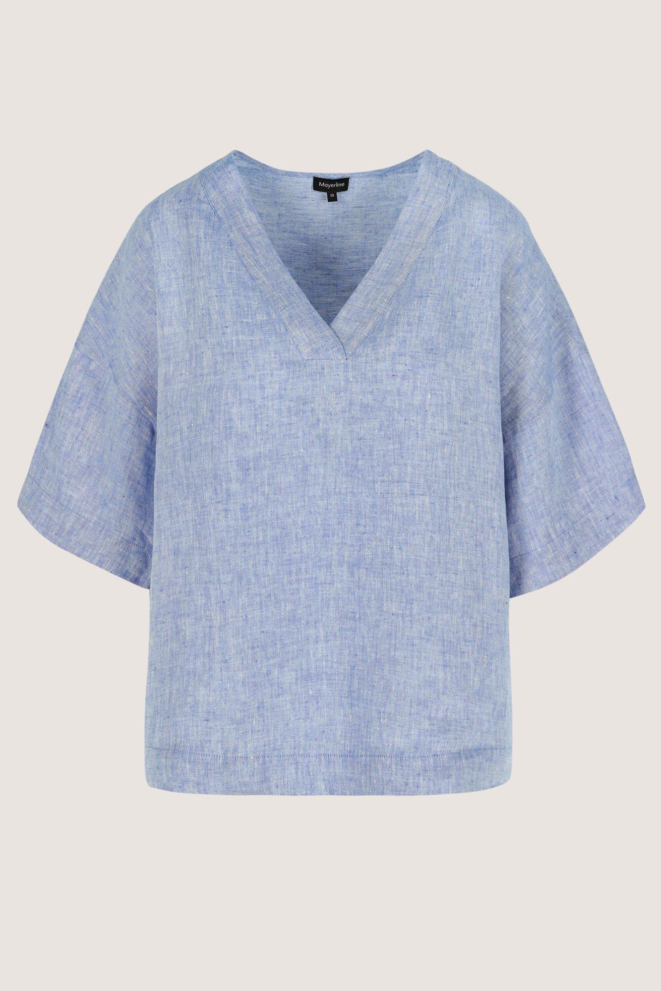 Hemden - Loose fit blouse in zuiver Europees linnen