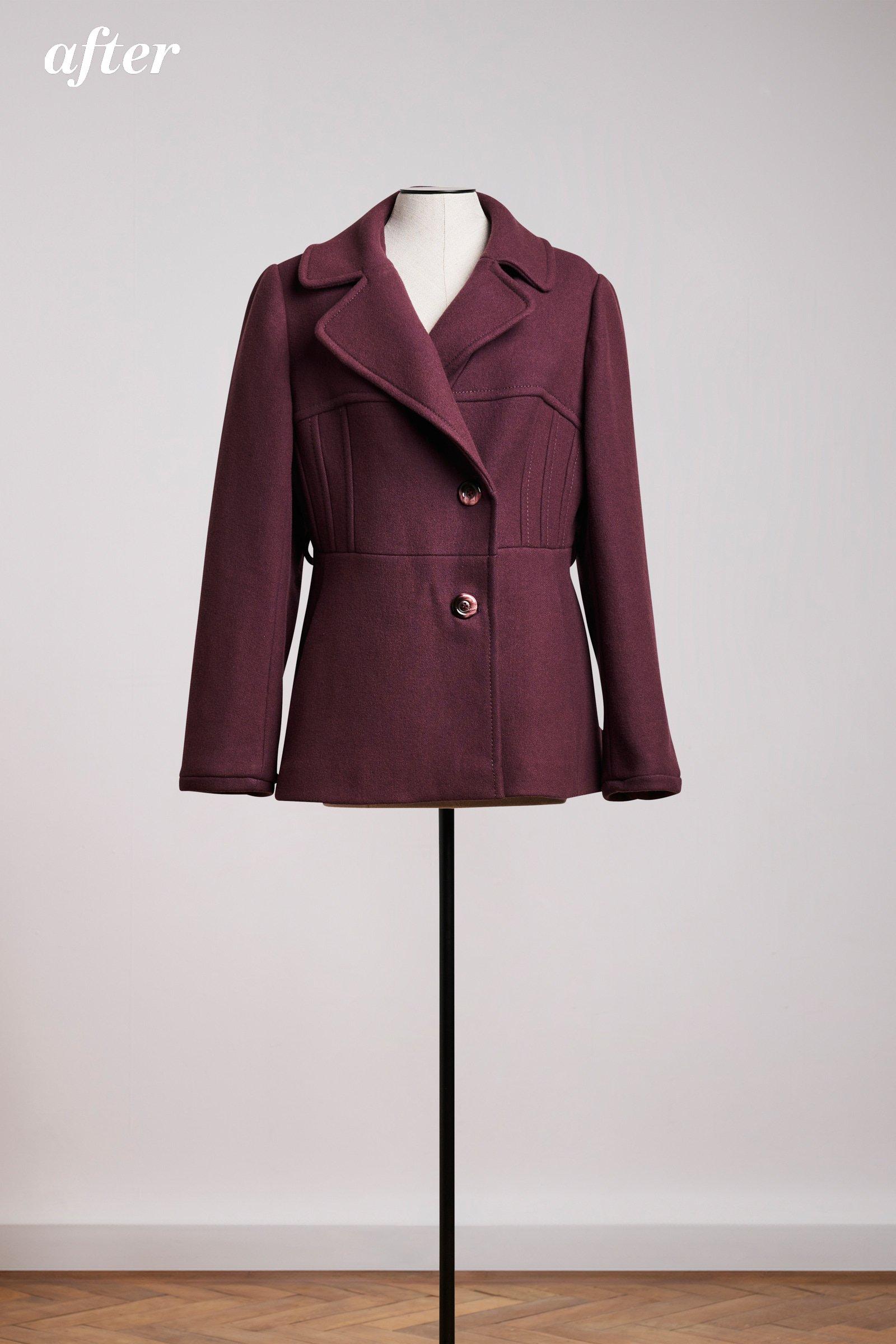 Manteau cintré upcyclé en mélange laine - null - may