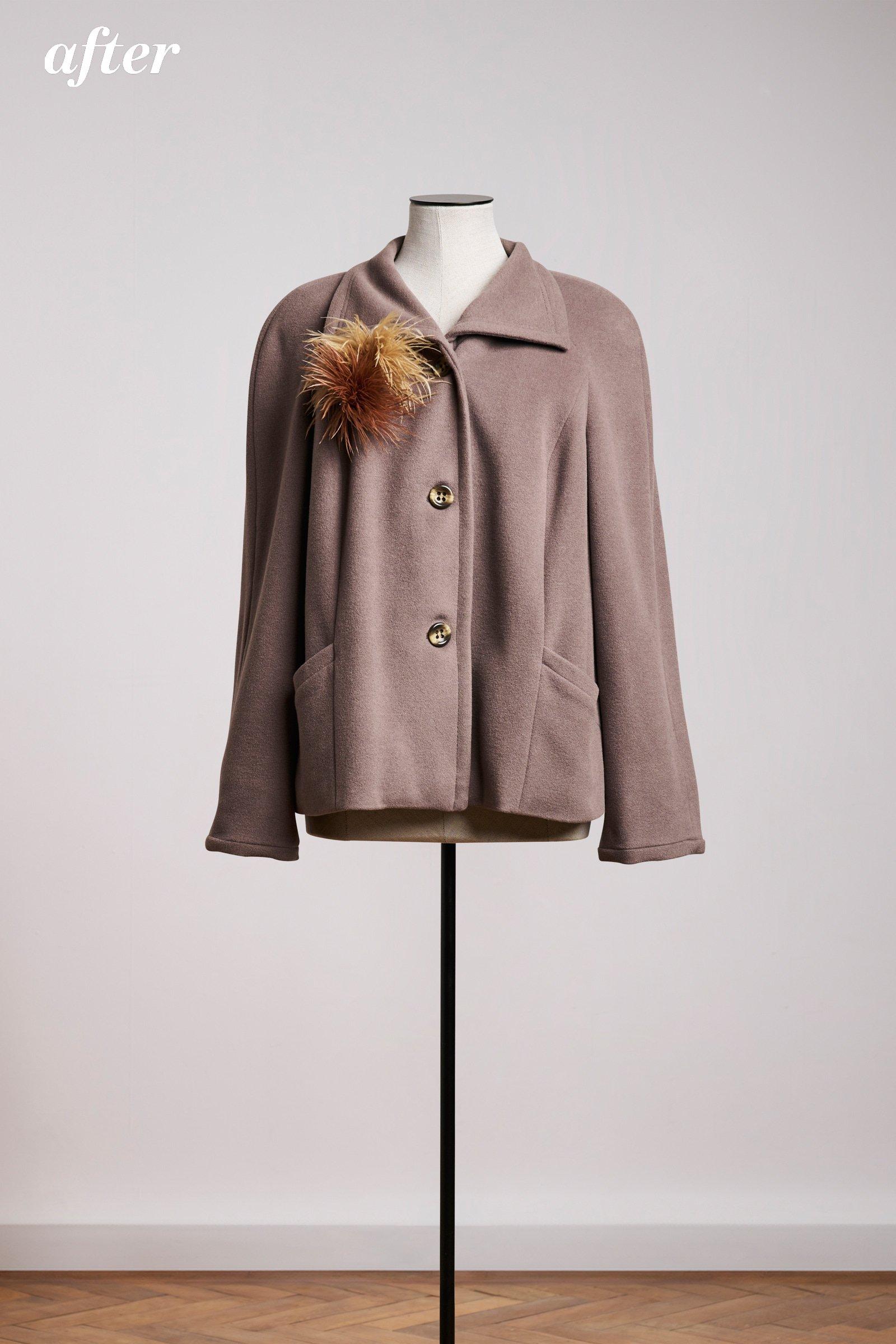 Manteau en angora et cachemire upcycl&eacute; - may