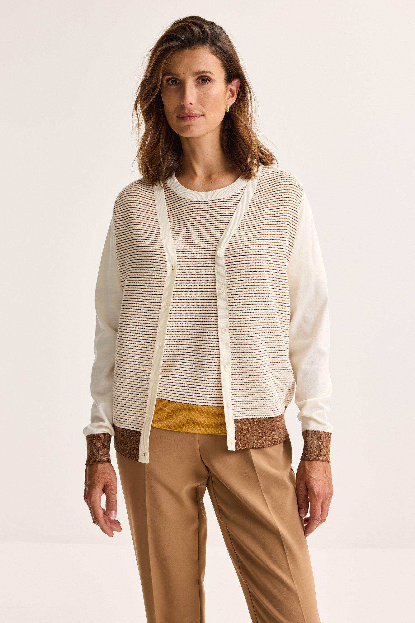 Mayerline V-halscardigan Met Streepjes