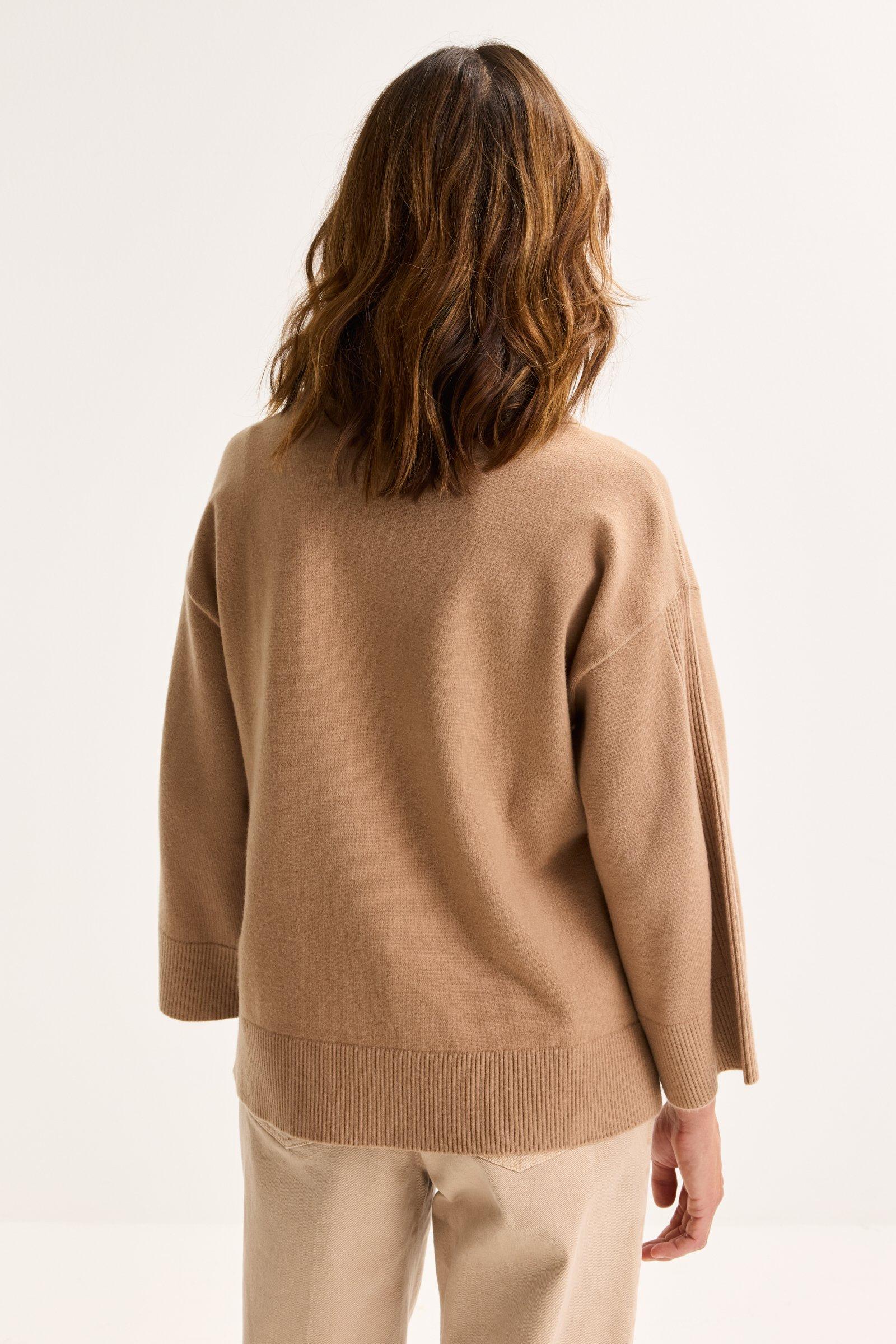 Truien - Trui met hoge kraag en halve rits