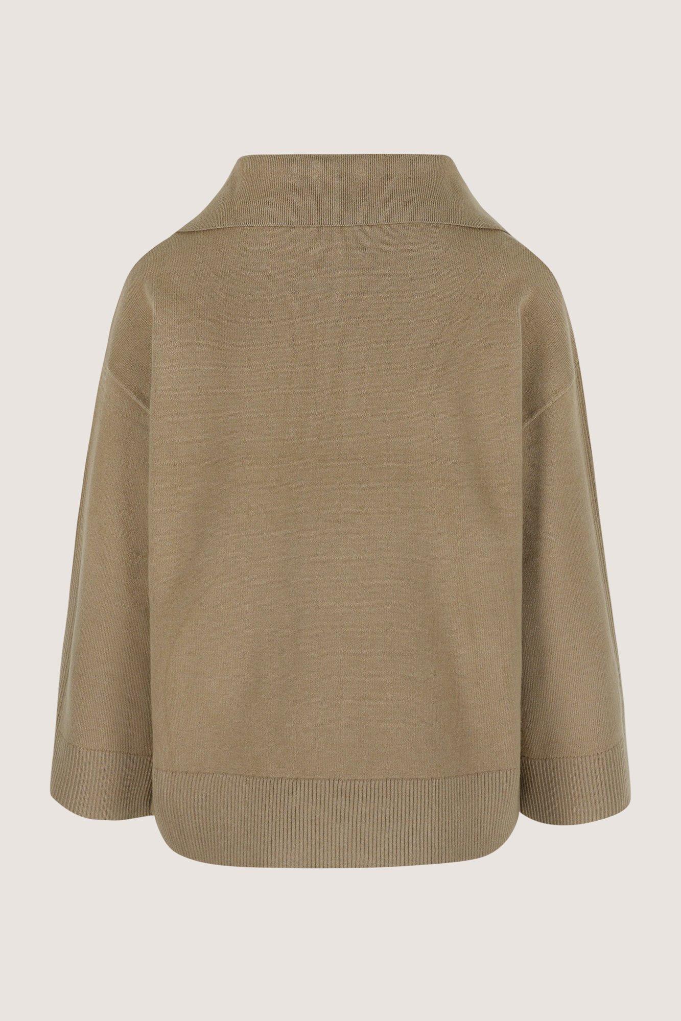 Truien - Trui met hoge kraag en halve rits