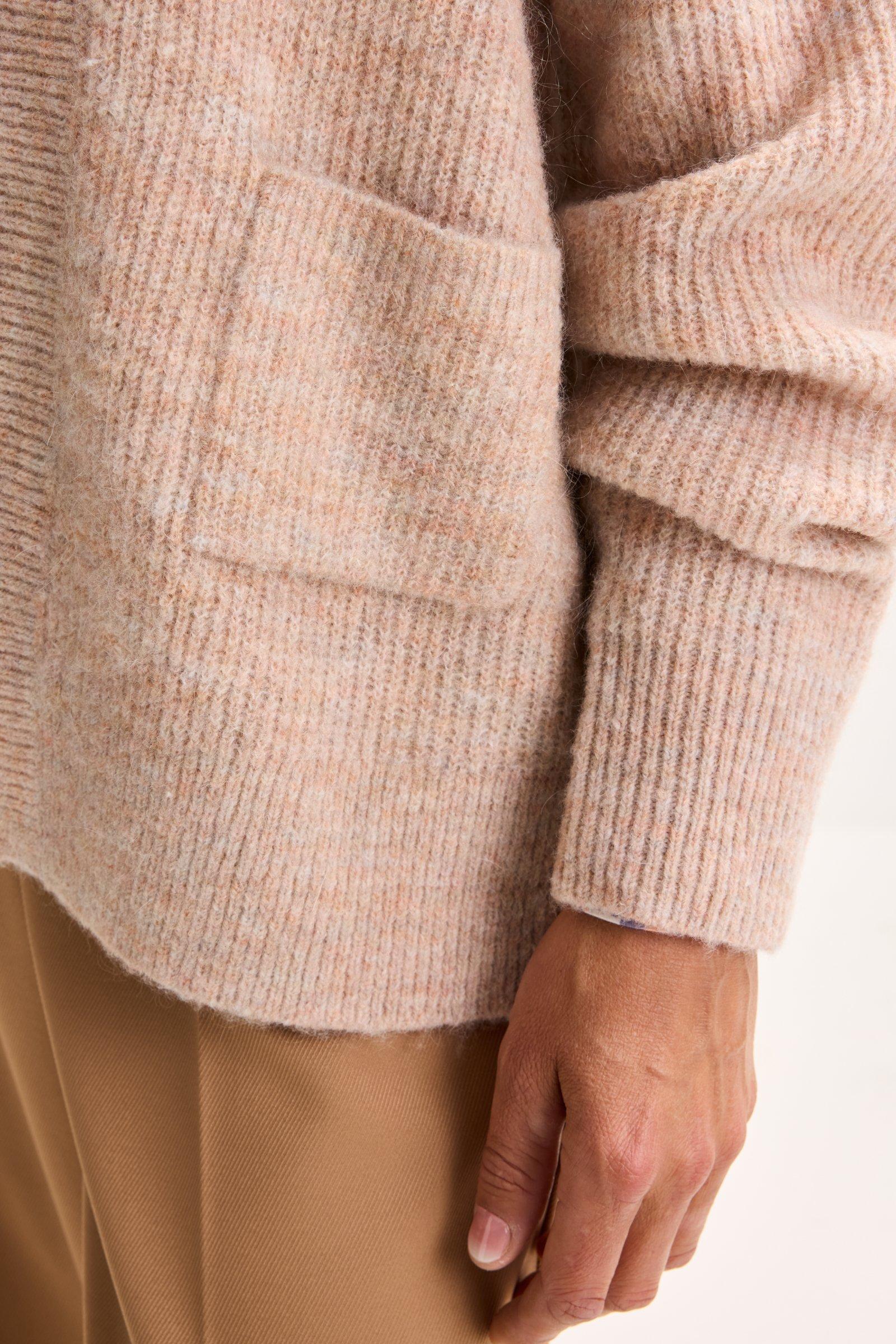 Cardigan - Geribde cardigan met mohair