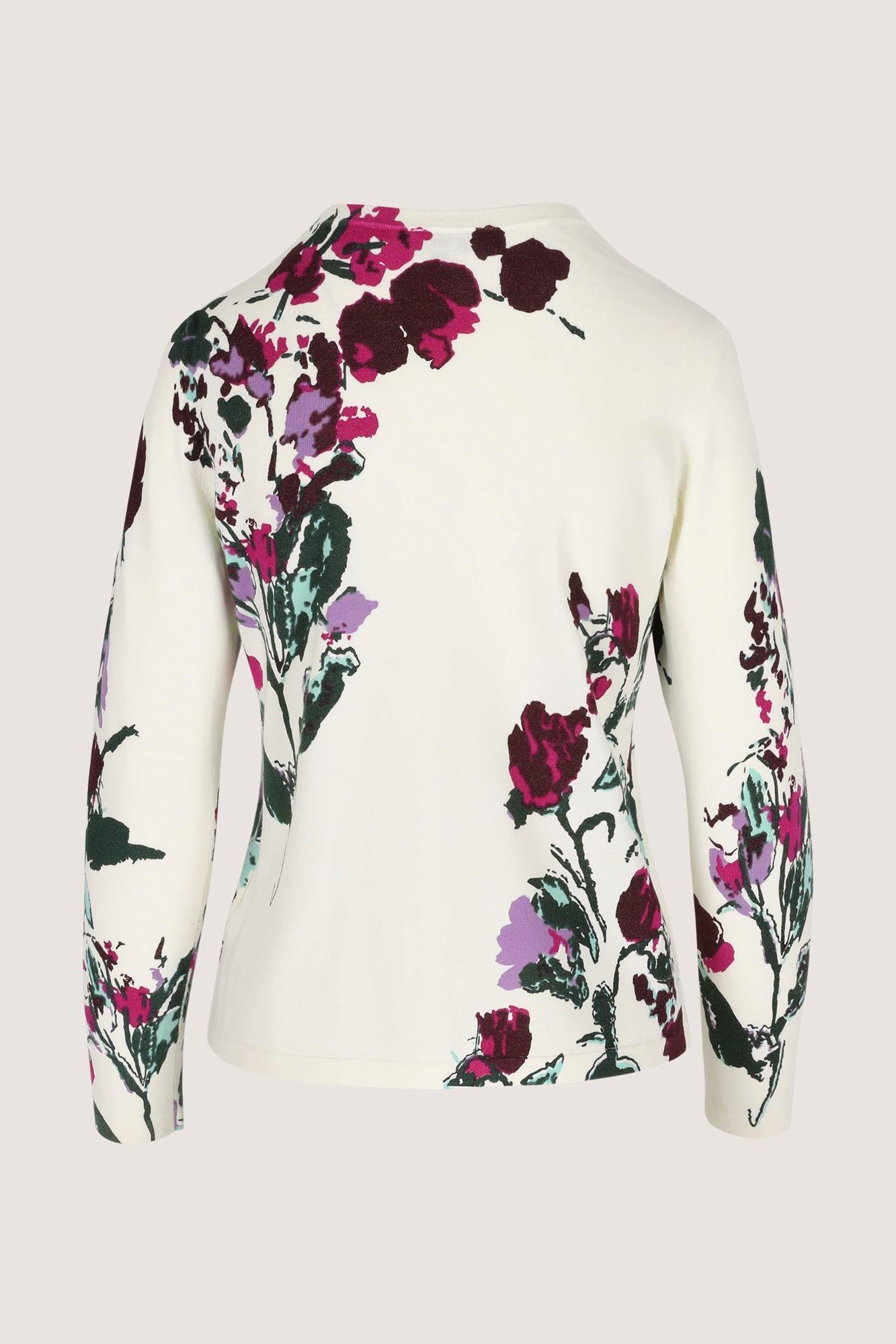 Cardigan - Fijne  cardigan met bloemenprint