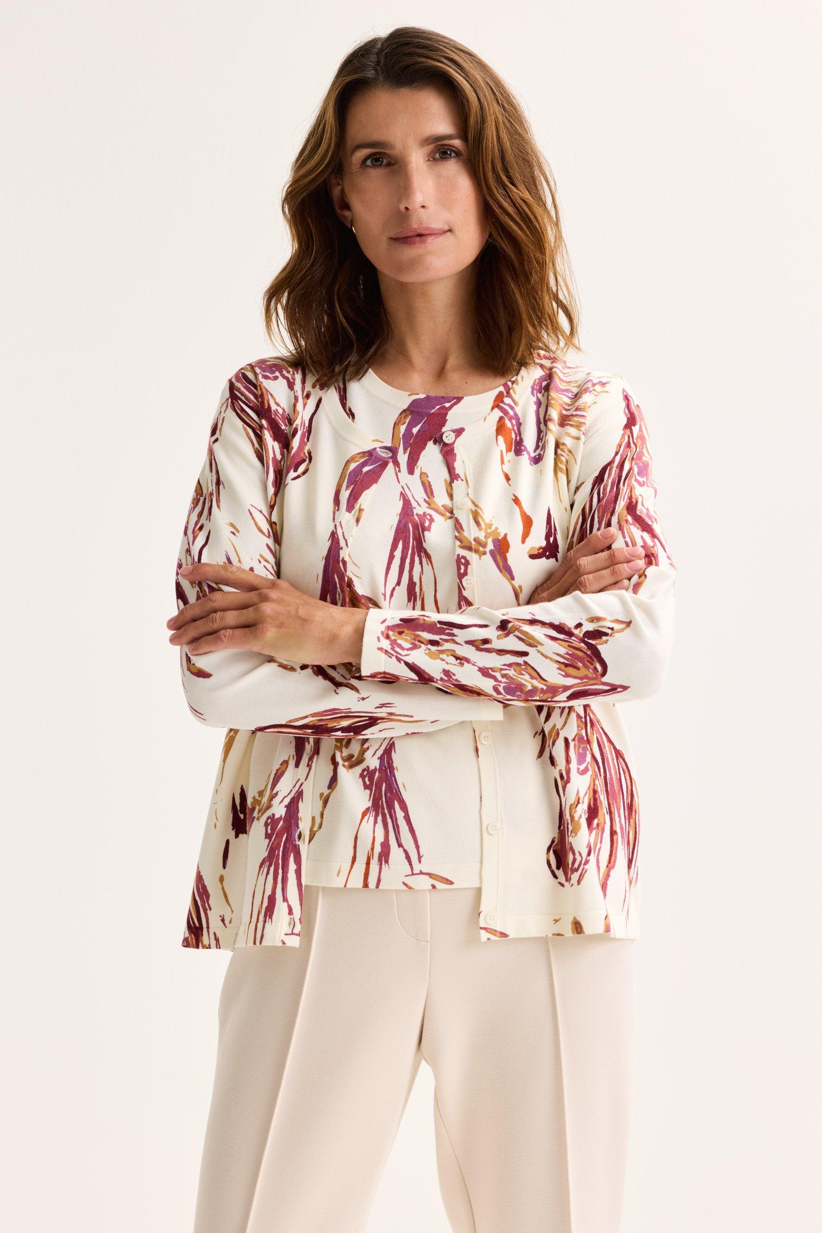 Mayerline Fijne Cardigan Met Paardenprint