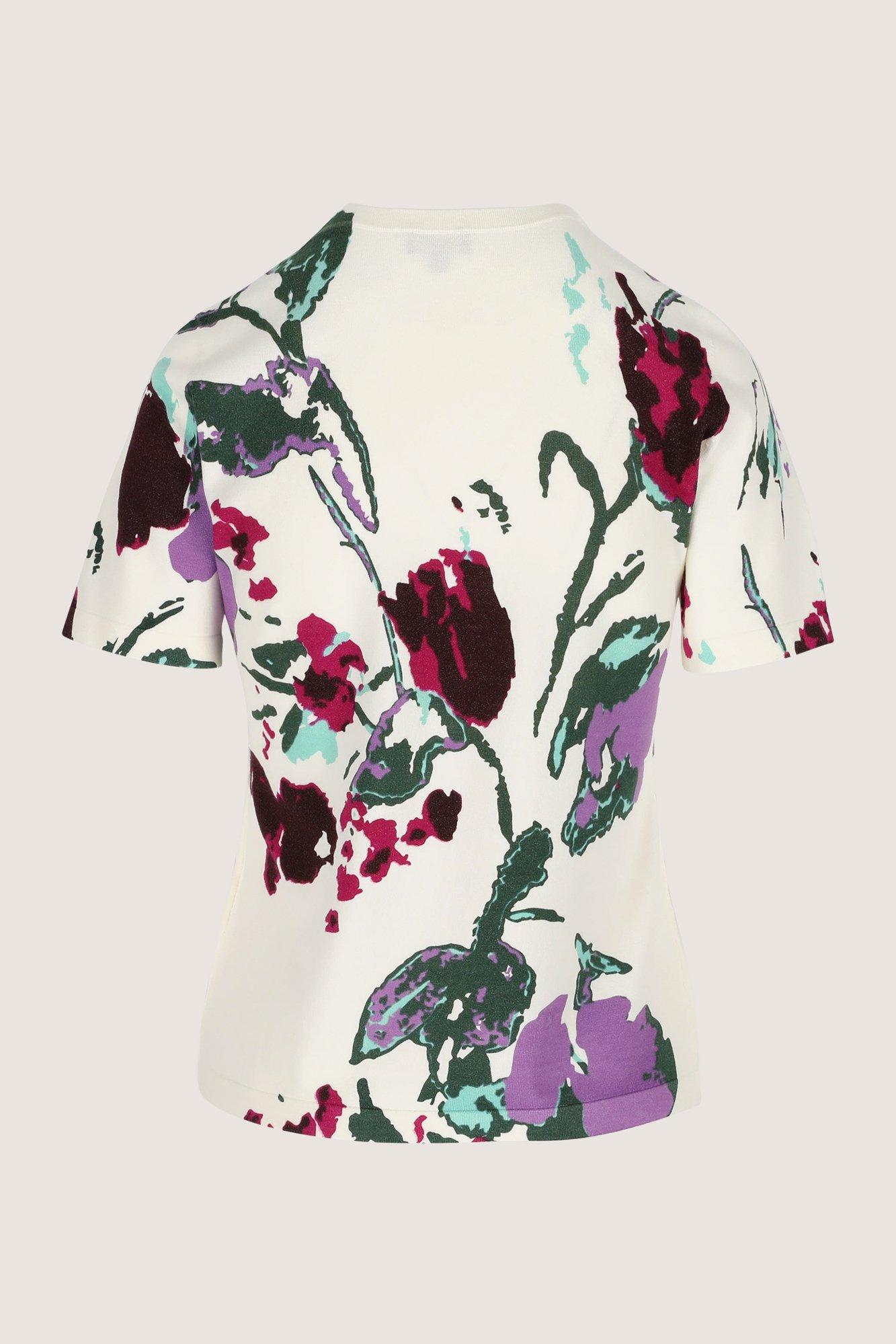 Truien - Trui met korte mouwen en bloemenprint