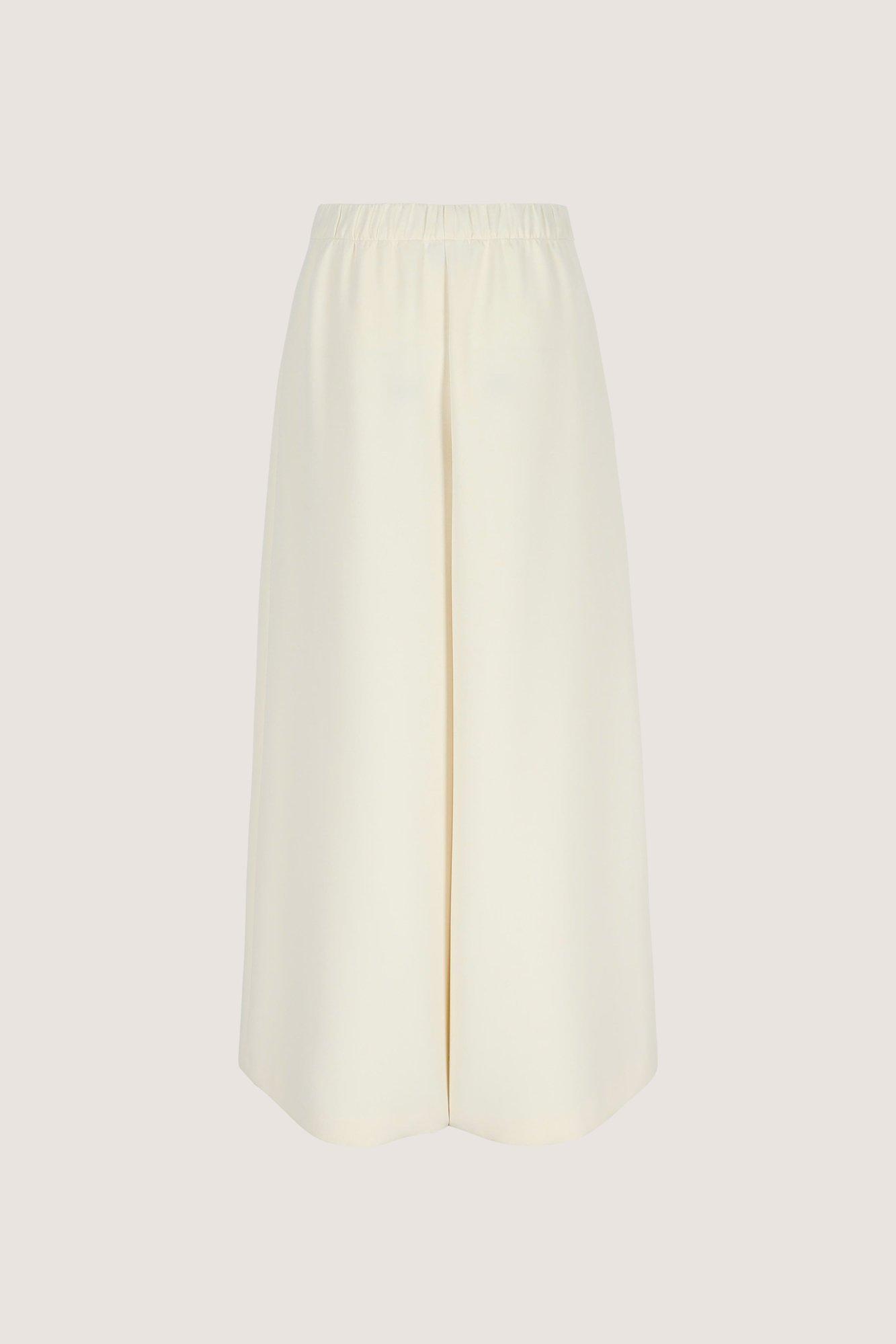 Pantalons - Pantalon palazzo en twill extensible