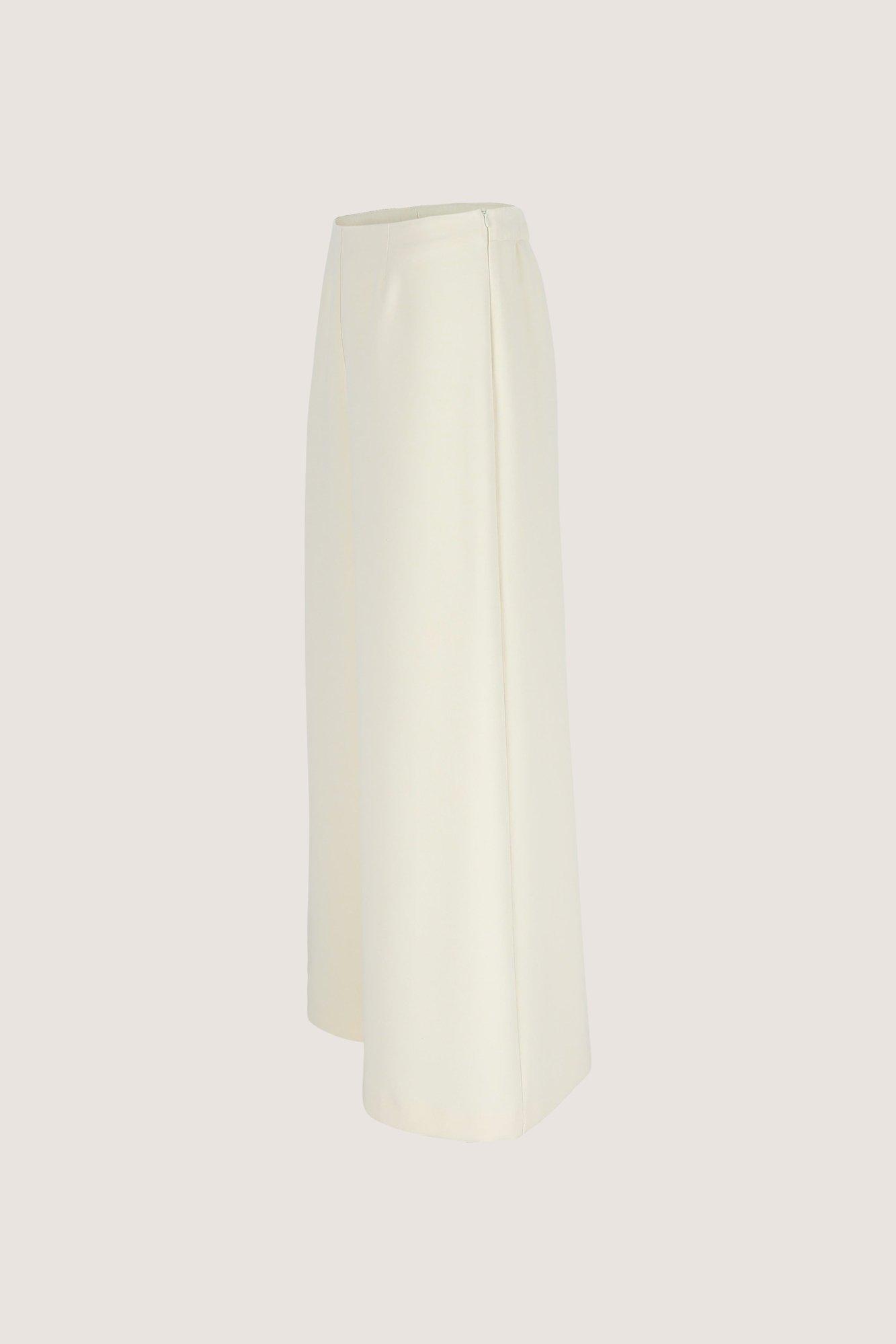 Broeken - Palazzobroek in elastisch twill