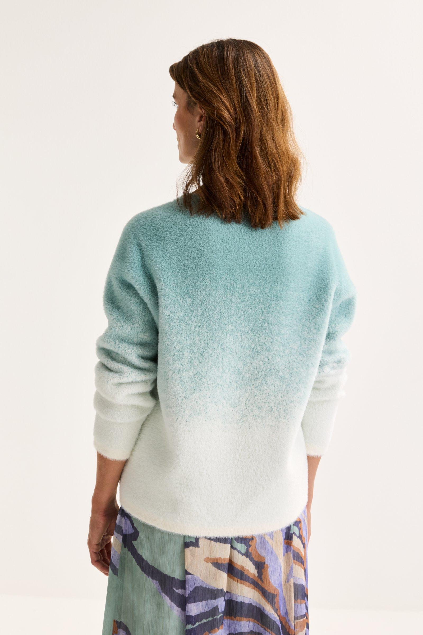 Truien - Dip-dye trui met ronde hals