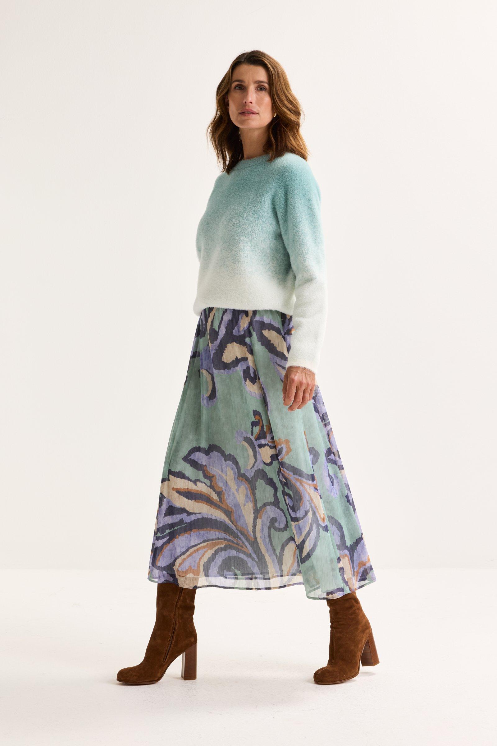 Truien - Dip-dye trui met ronde hals