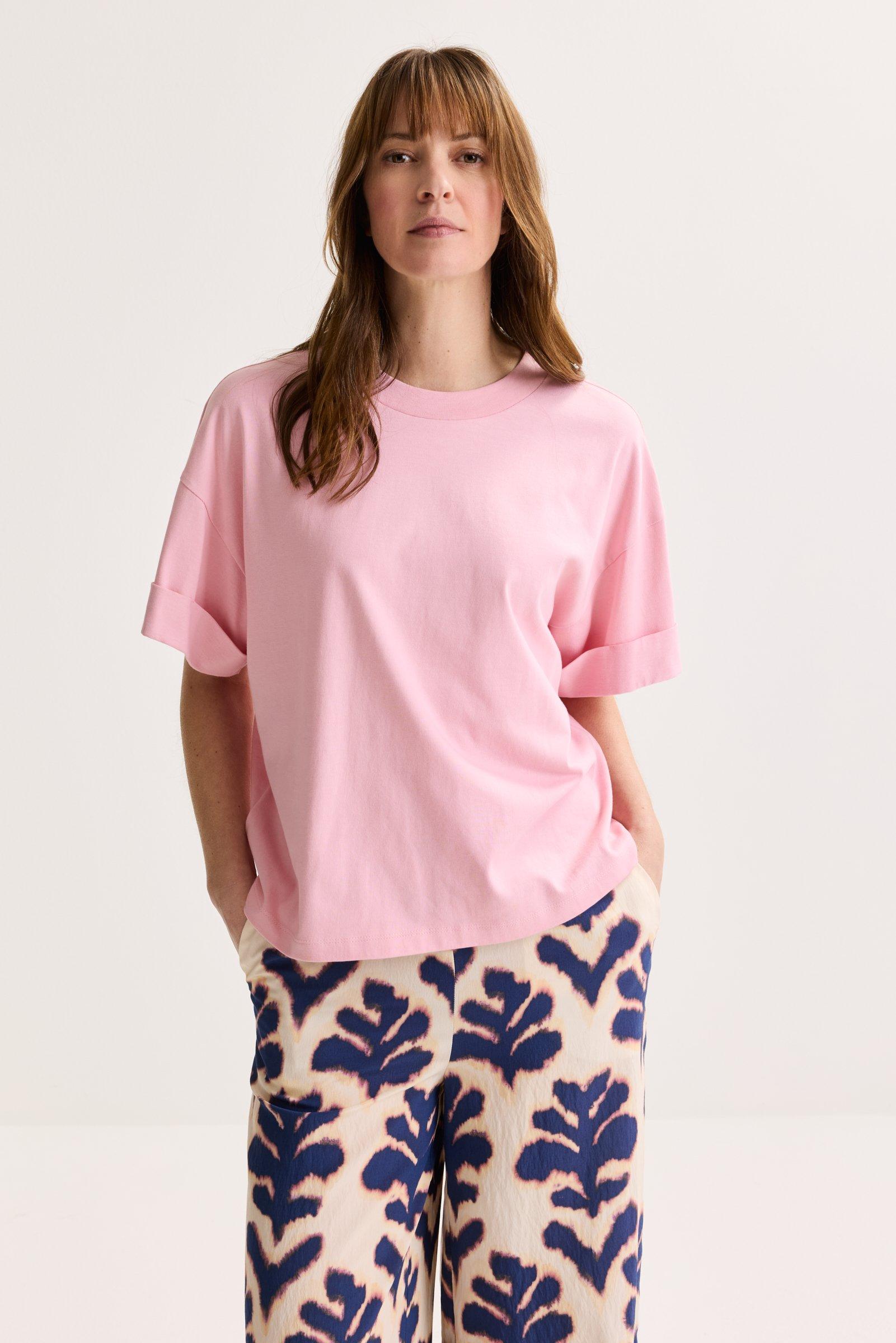 Oversized T-shirt in kamkatoen - null - ame