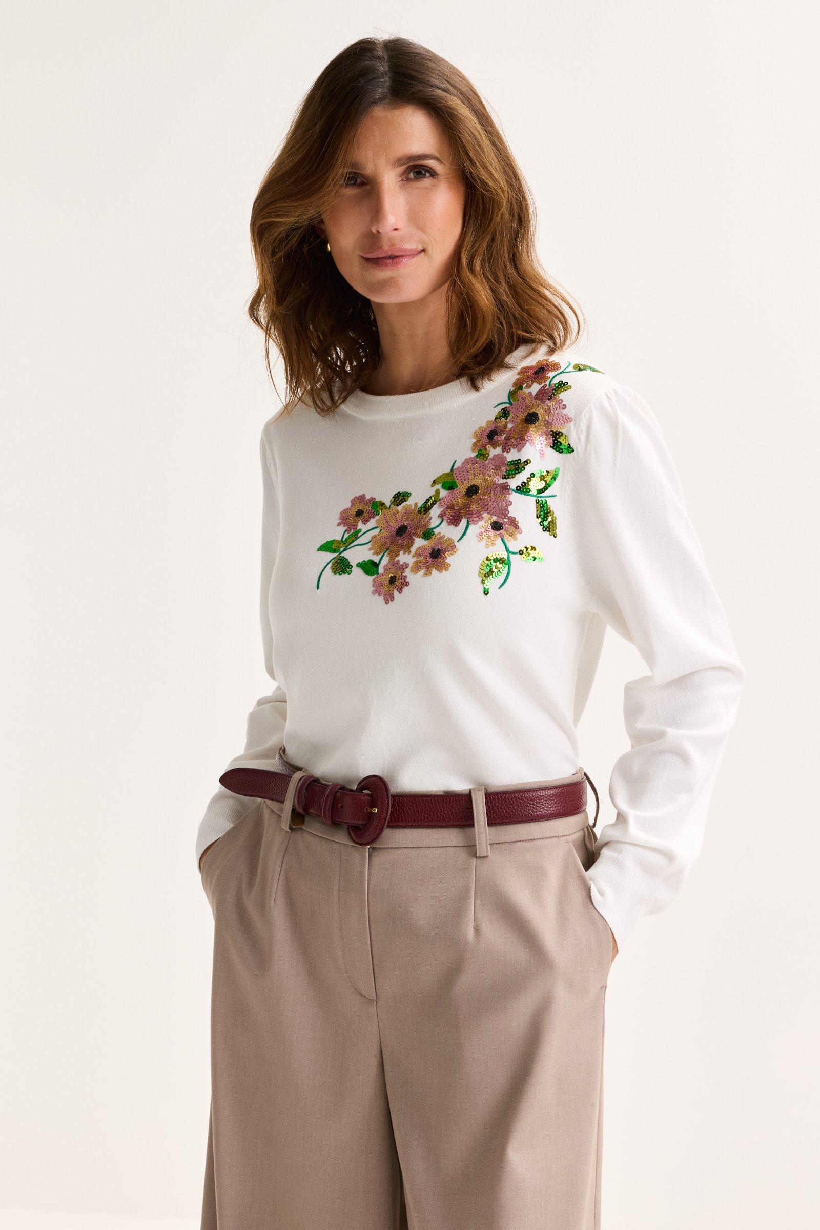 Pull avec broderiede sequins