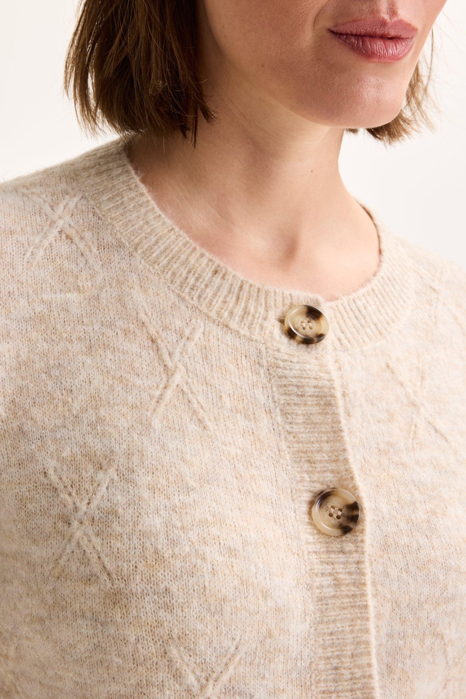 Cardigan - Cardigan in m&ecirc;l&eacute;ejacquard met mohair 