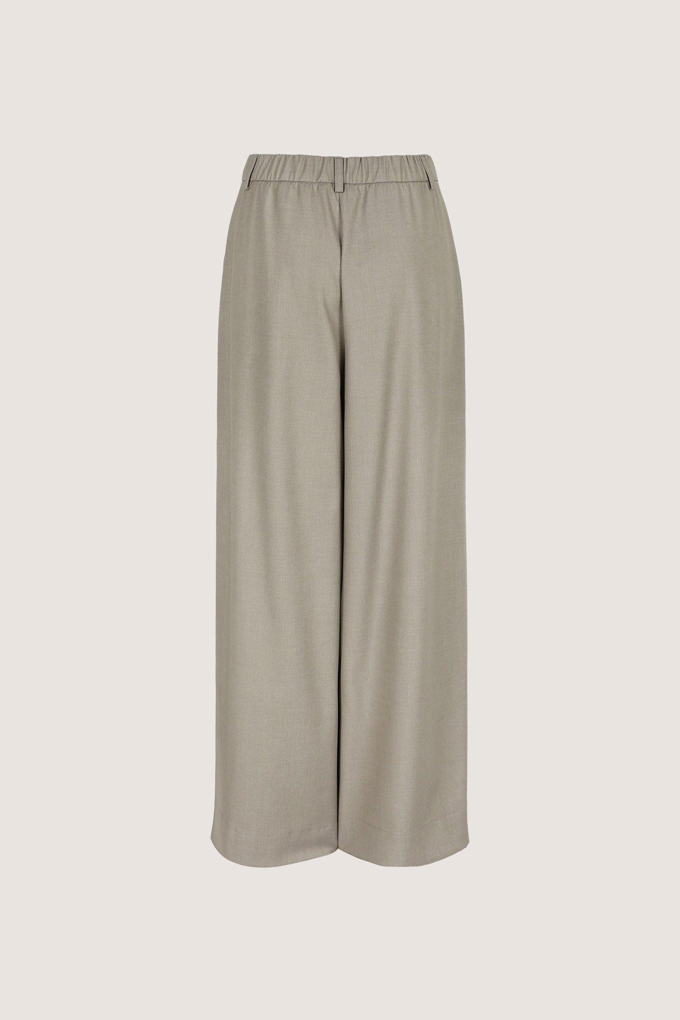 Broeken - Palazzobroek in elastisch twill