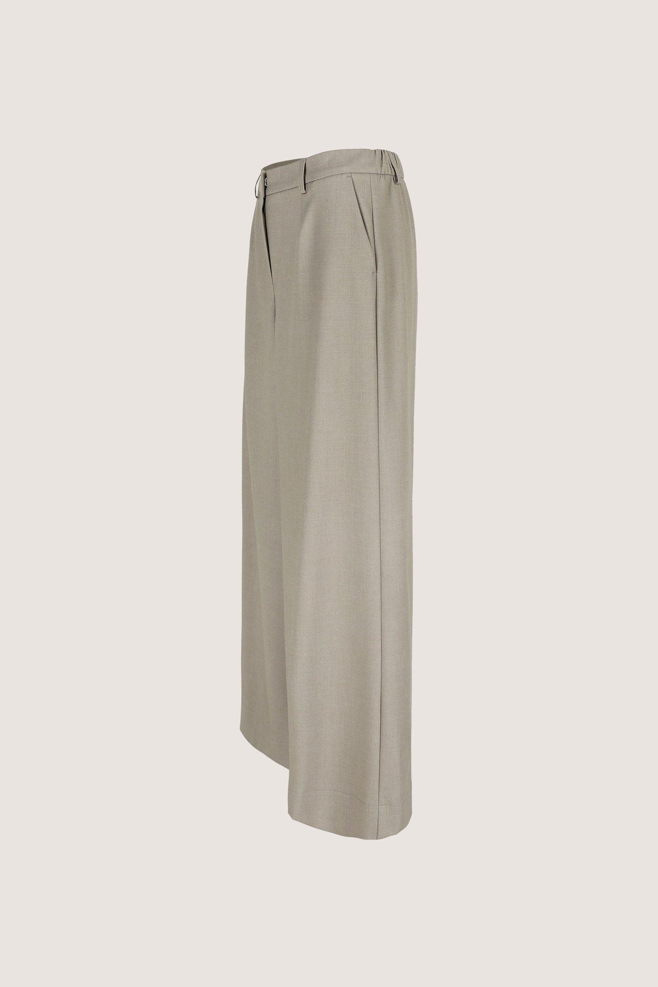 Pantalons - Pantalon palazzo en twill extensible