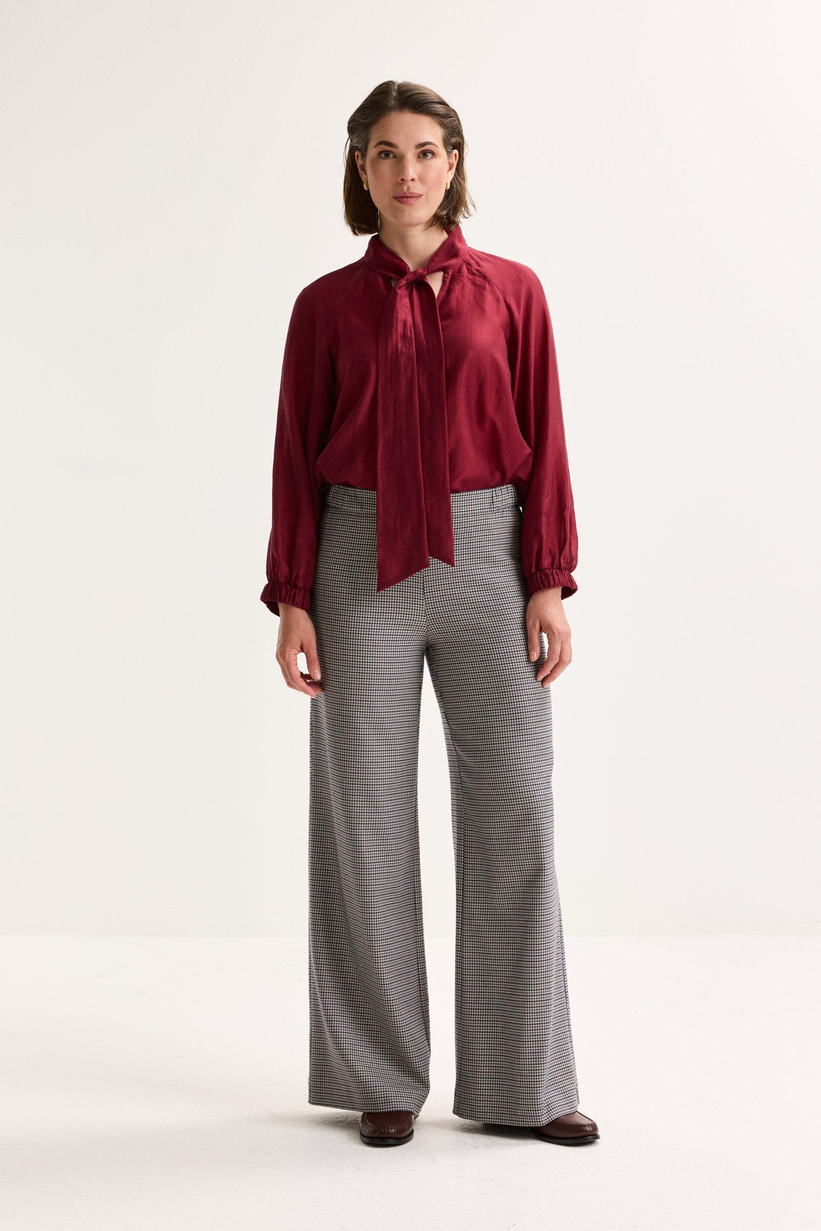 Pantalons - Pantalon pied-de-poule large