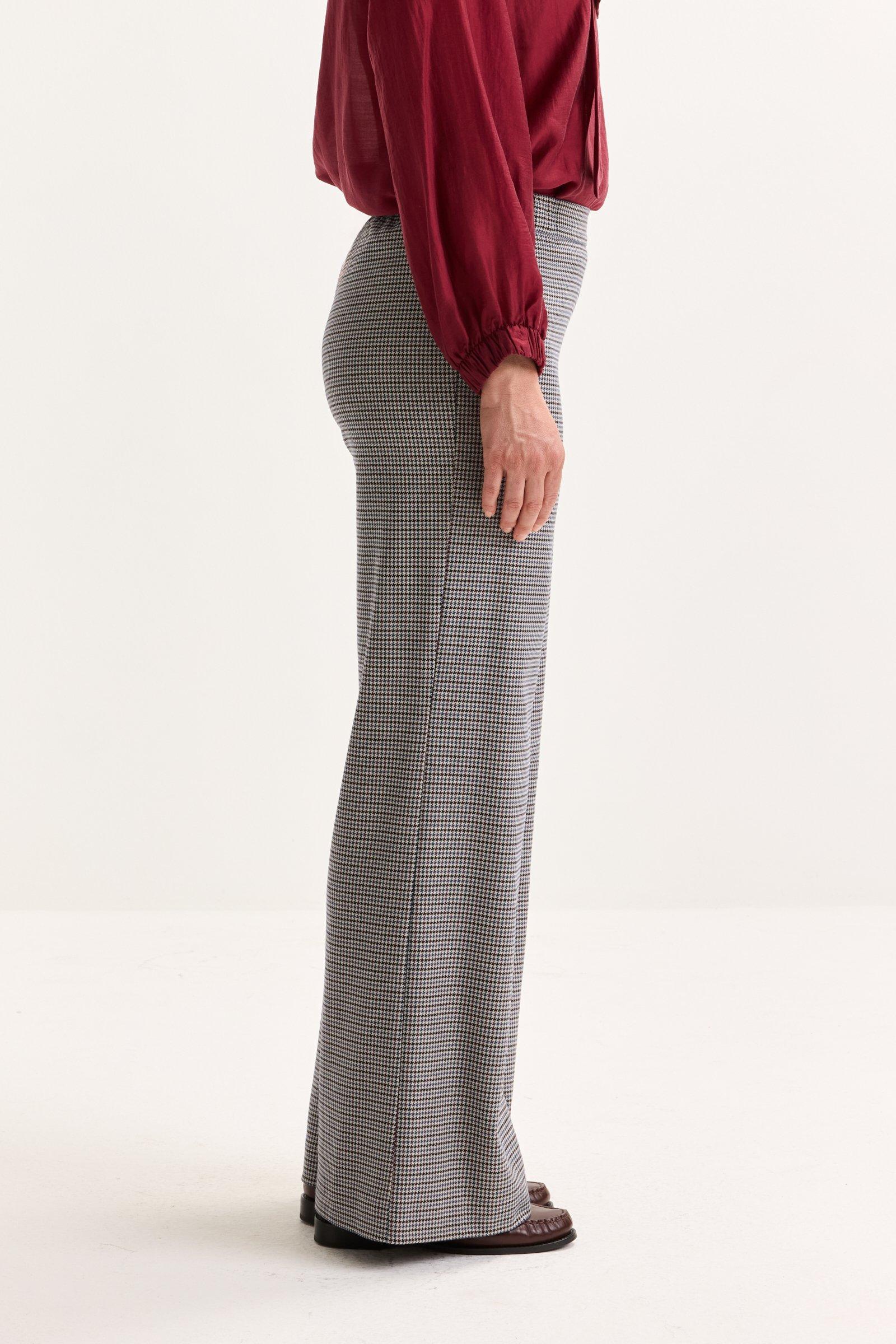 Pantalons - Pantalon pied-de-poule large