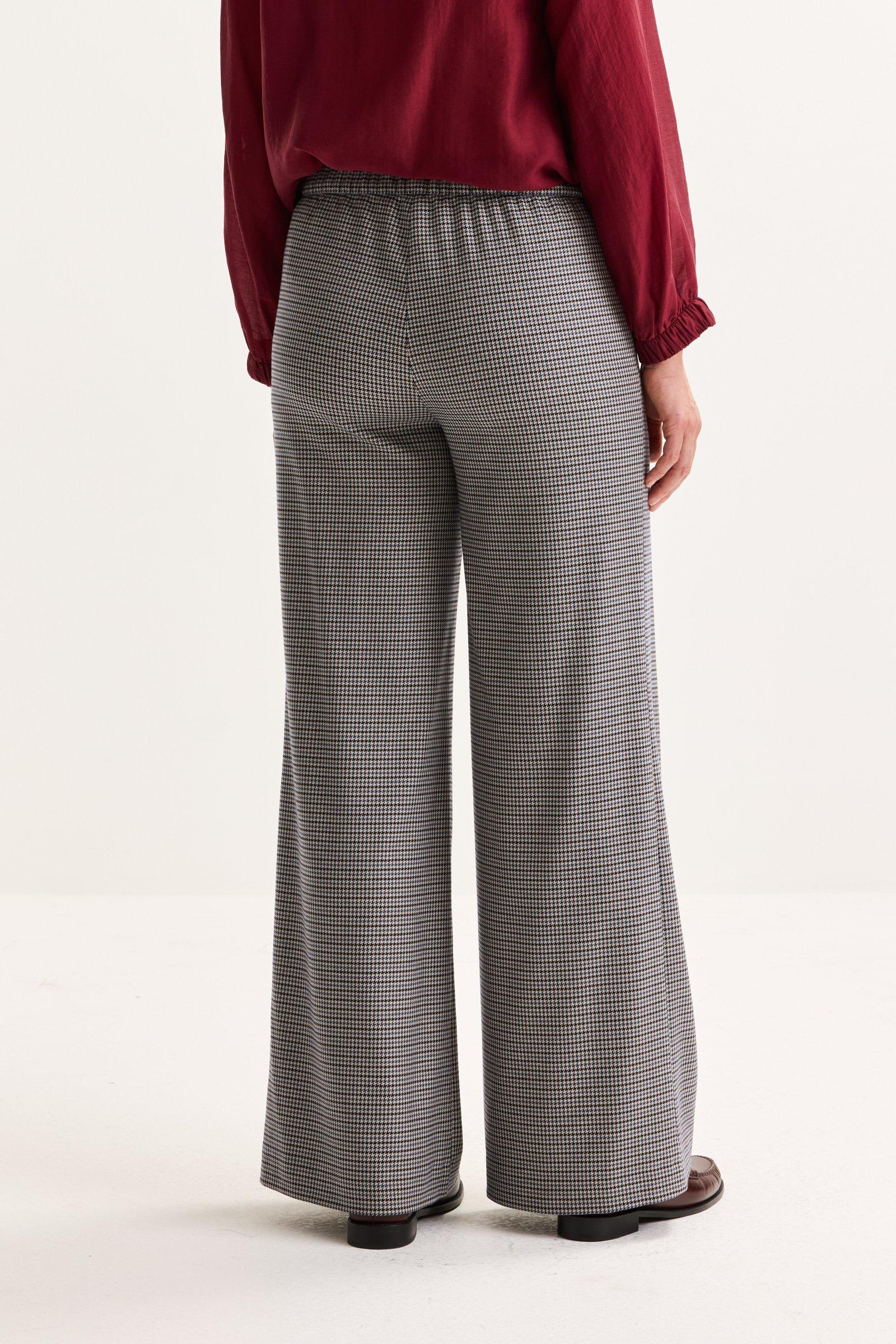 Pantalons - Pantalon pied-de-poule large