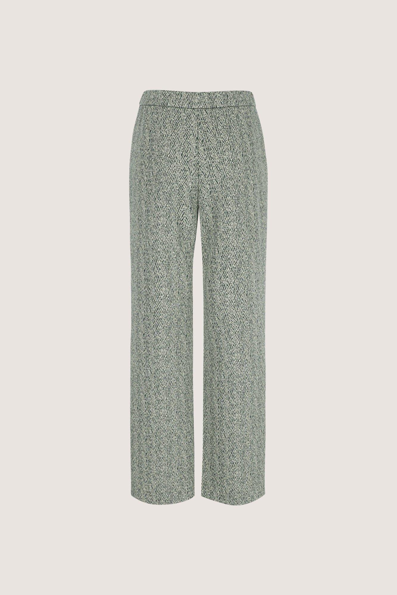 Pantalons - Pantalon large en jersey à motif chevrons