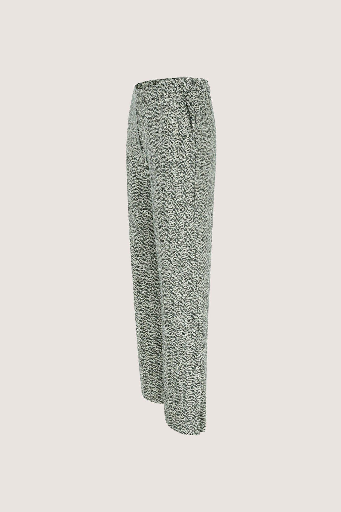 Pantalons - Pantalon large en jersey à motif chevrons
