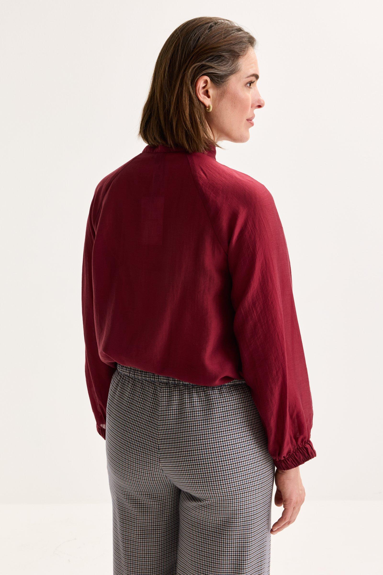 Chemises - Blouse évasée en voile de lyocell avec lavallière