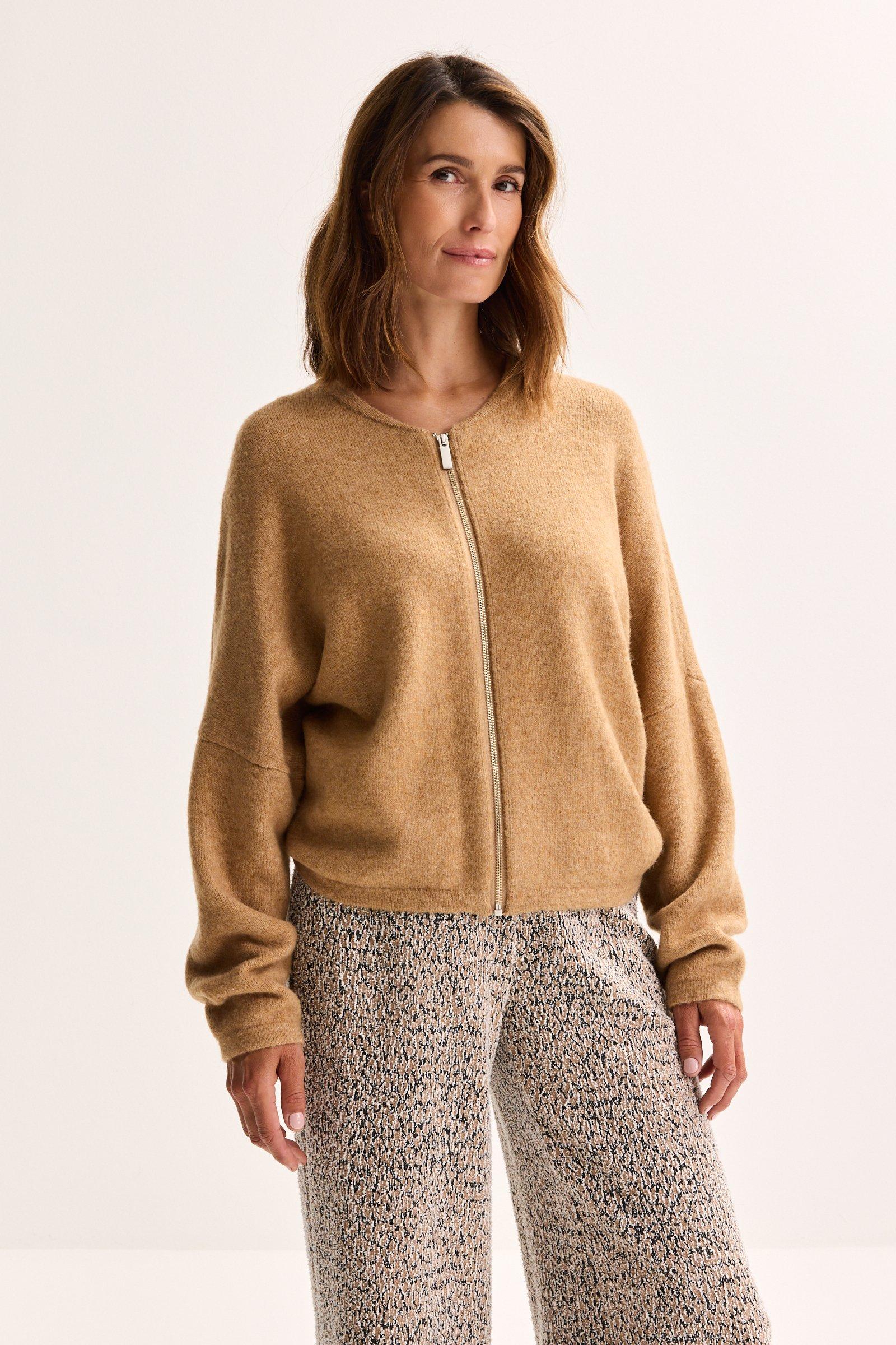 Gebreid vleermuisjasje met rits - ame