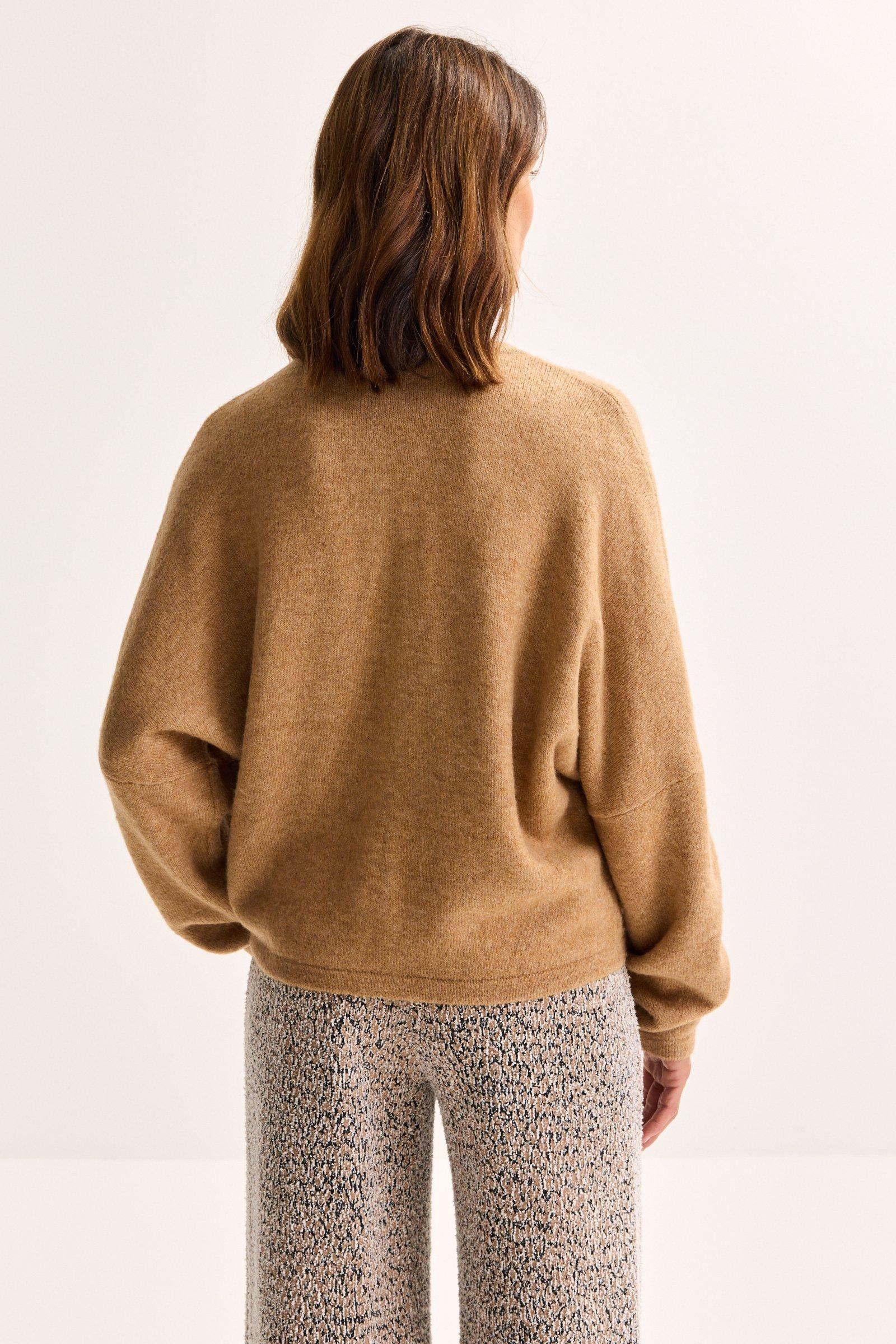 Cardigan - Gebreid vleermuisjasje met rits