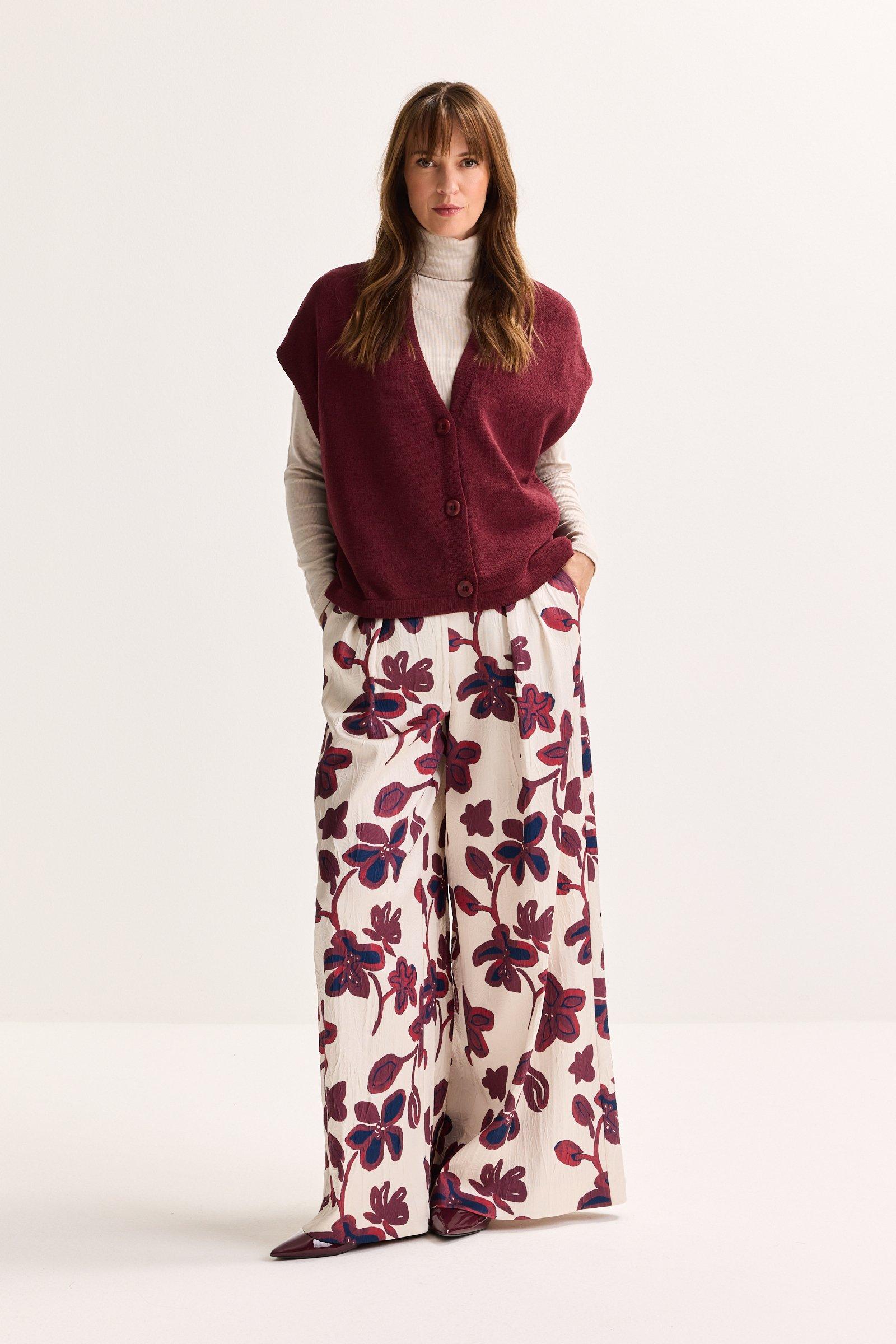 Cardigan - Gebreide cape in fijn chenille