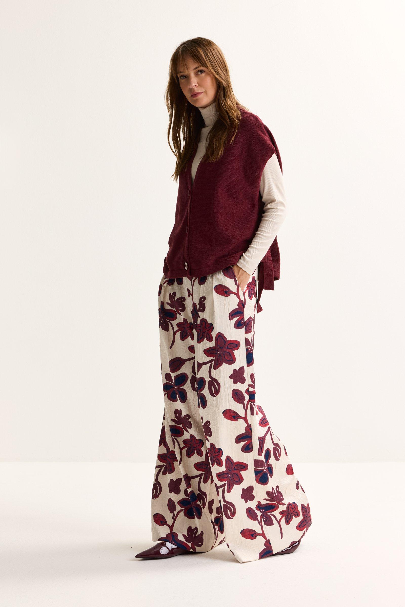 Cardigan - Gebreide cape in fijn chenille
