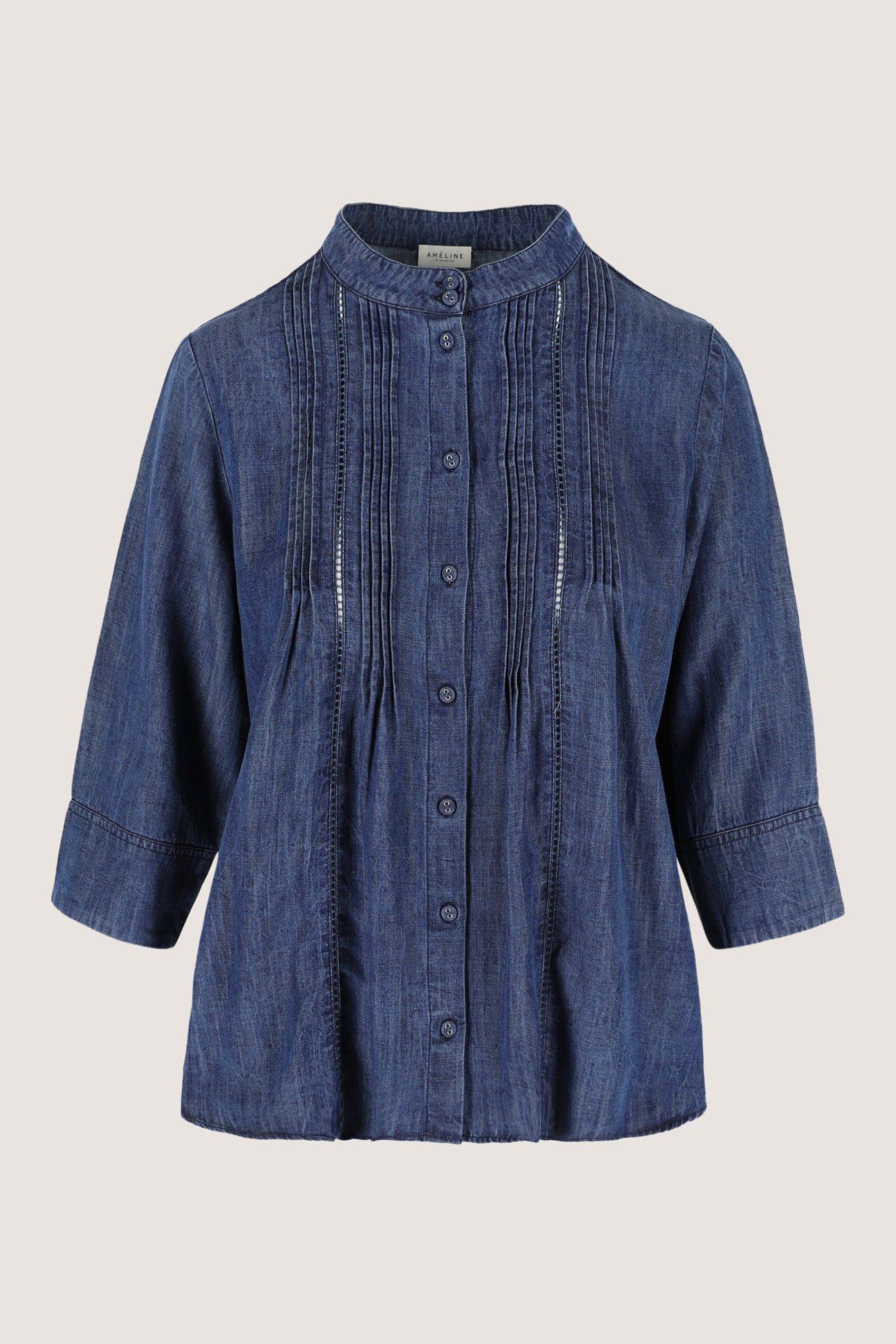 Hemden - Wijde tuniek in raw denim