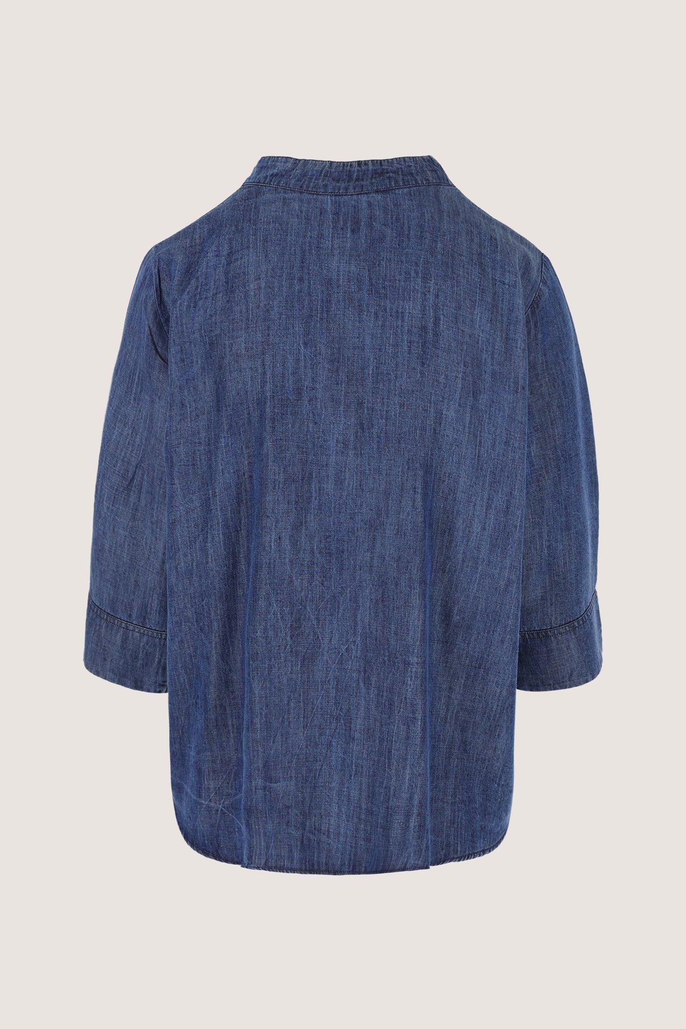Hemden - Wijde tuniek in raw denim