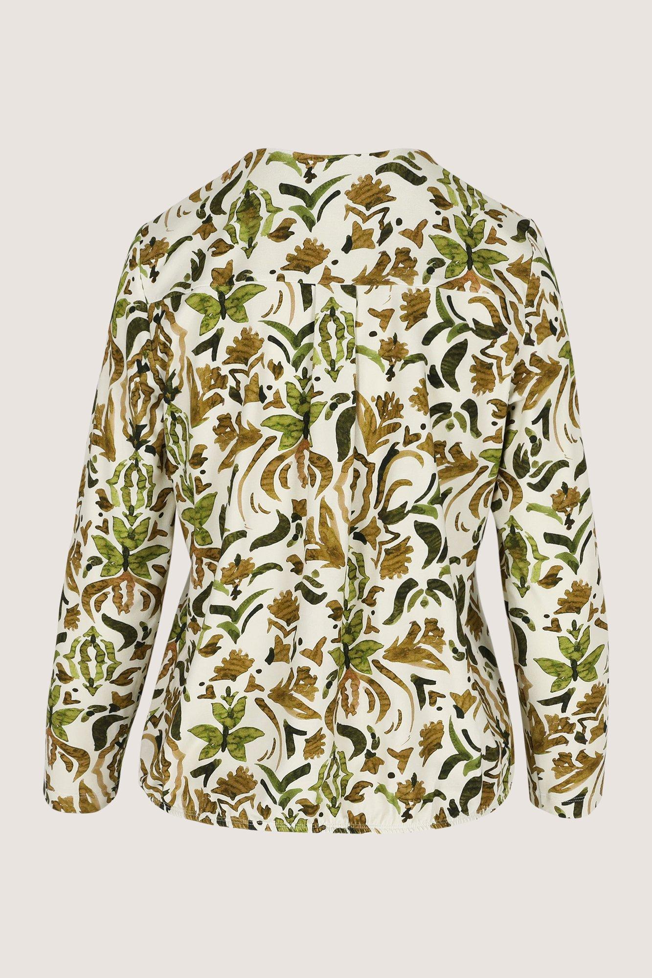 Hemden - Jersey V-halsblouse op elastiek