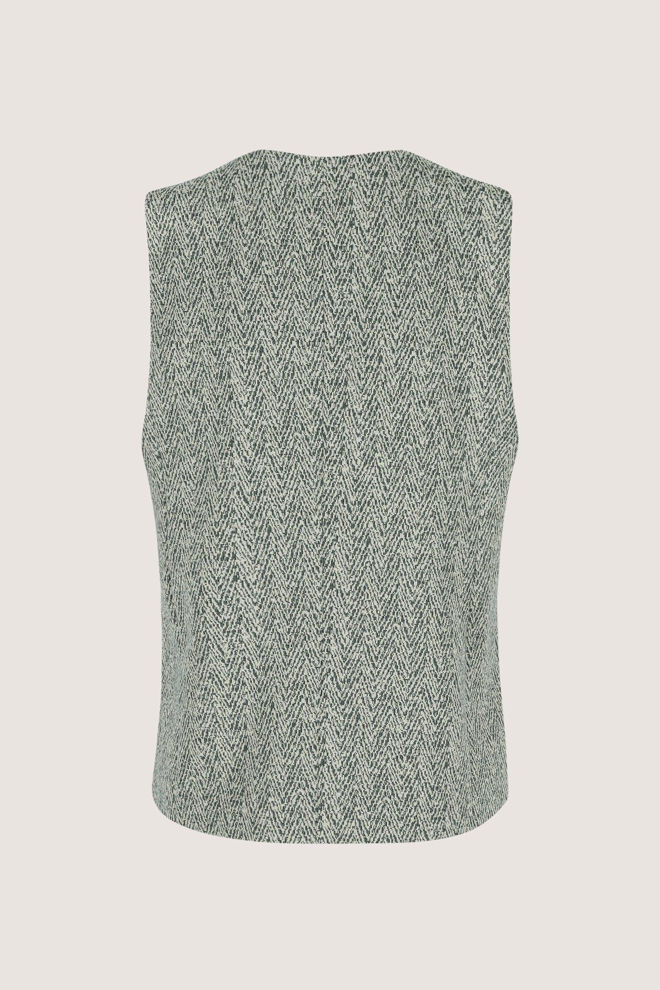 Blazers - Gilet in jersey met visgraatmotief