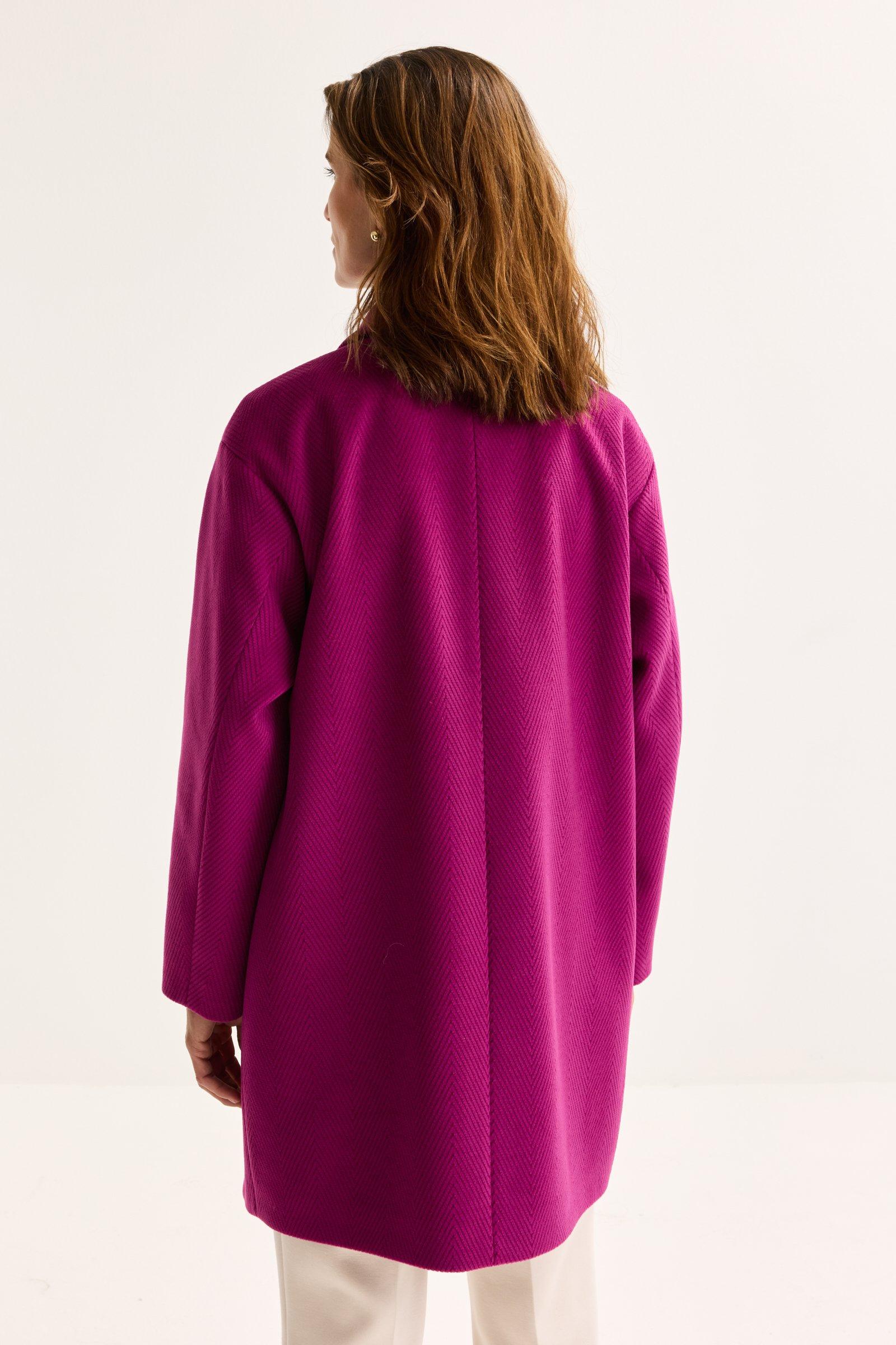 Jassen - Rechte jas in wool look twill