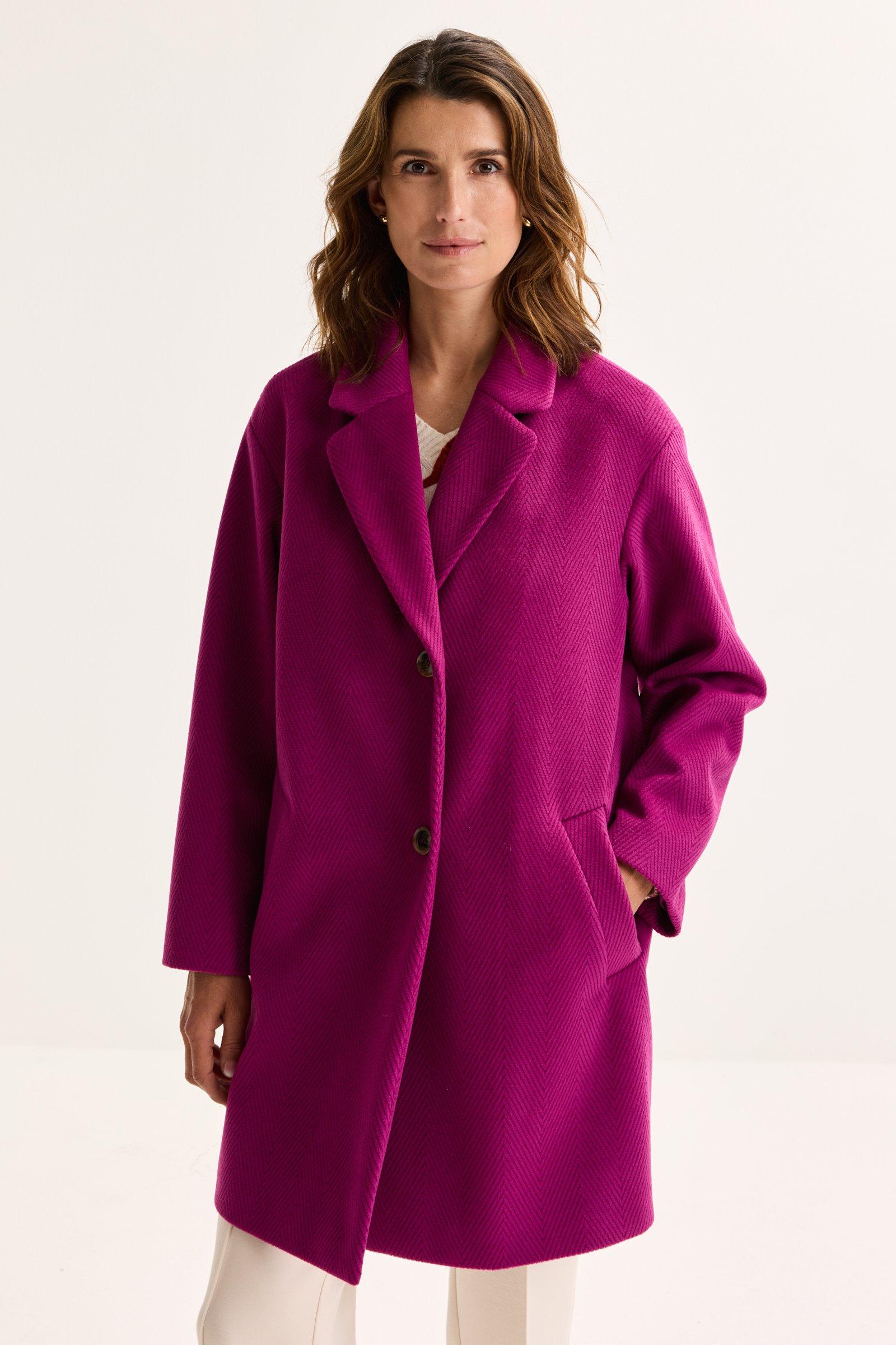 Jassen - Rechte jas in wool look twill