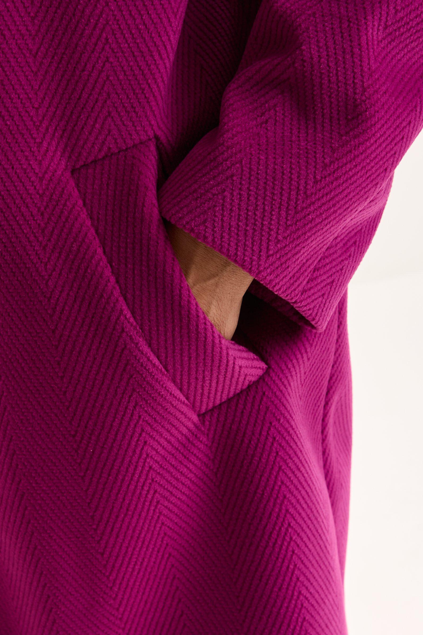 Jassen - Rechte jas in wool look twill