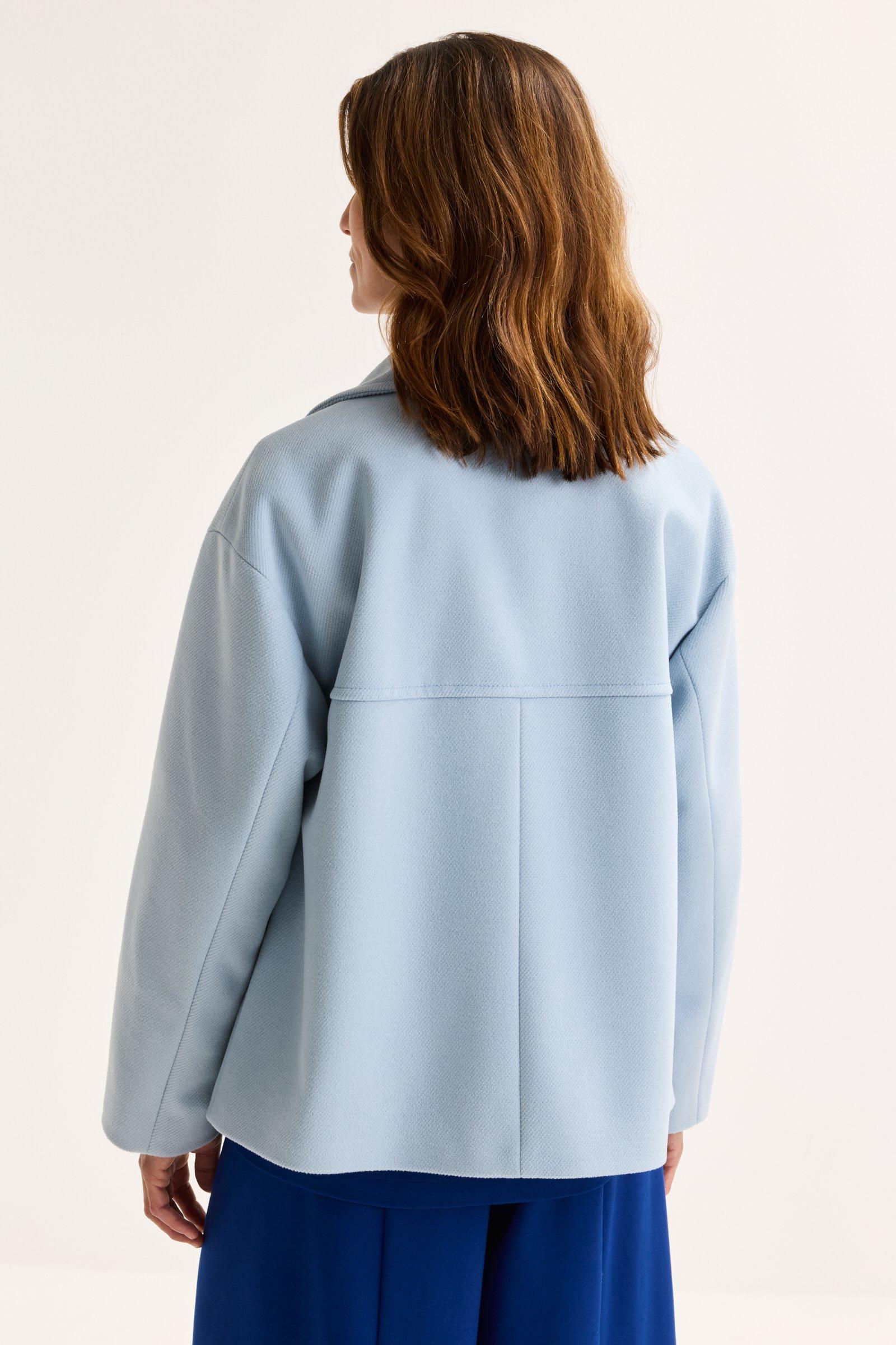 Jassen - A-lijnjasje in wool look twill