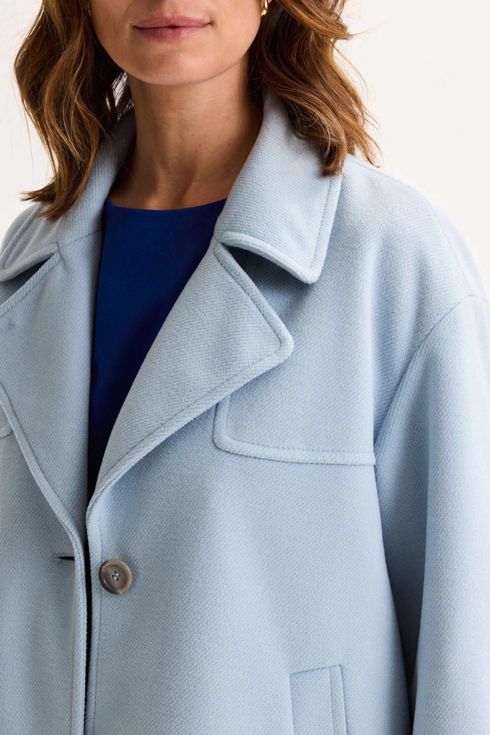 Jassen - A-lijnjasje in wool look twill