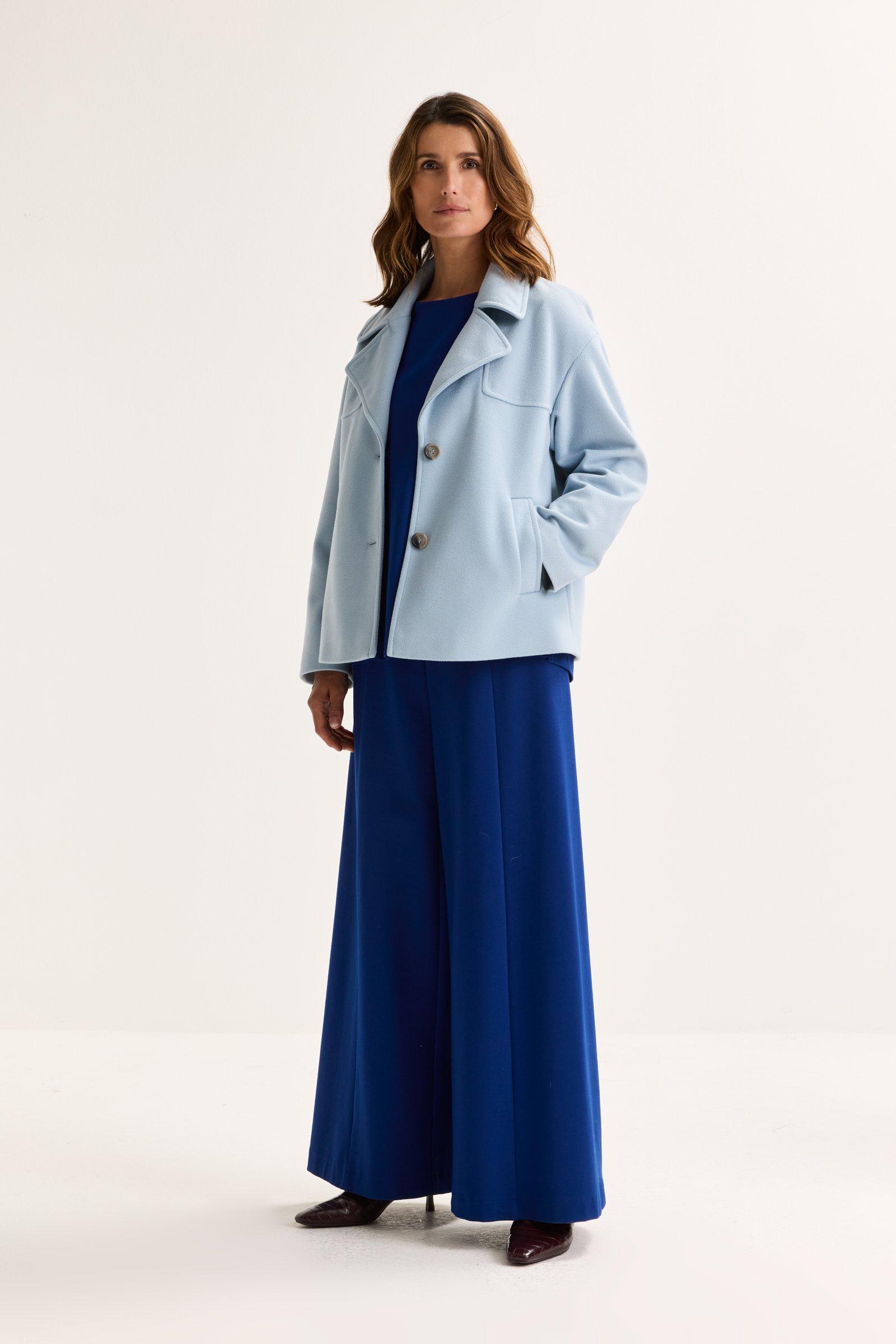 Jassen - A-lijnjasje in wool look twill