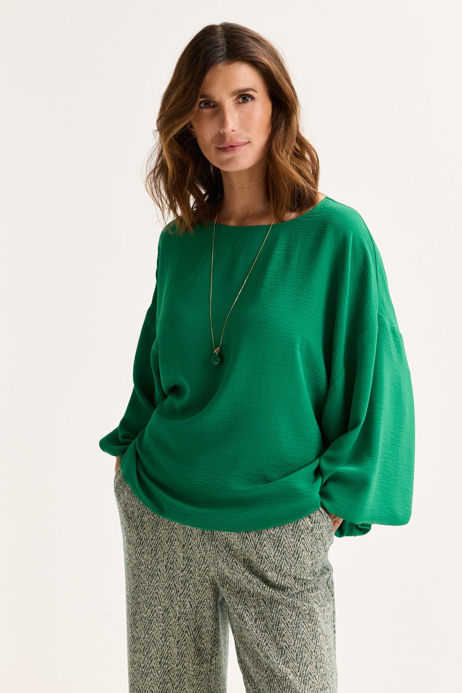 Vleermuisblouse op elastiek