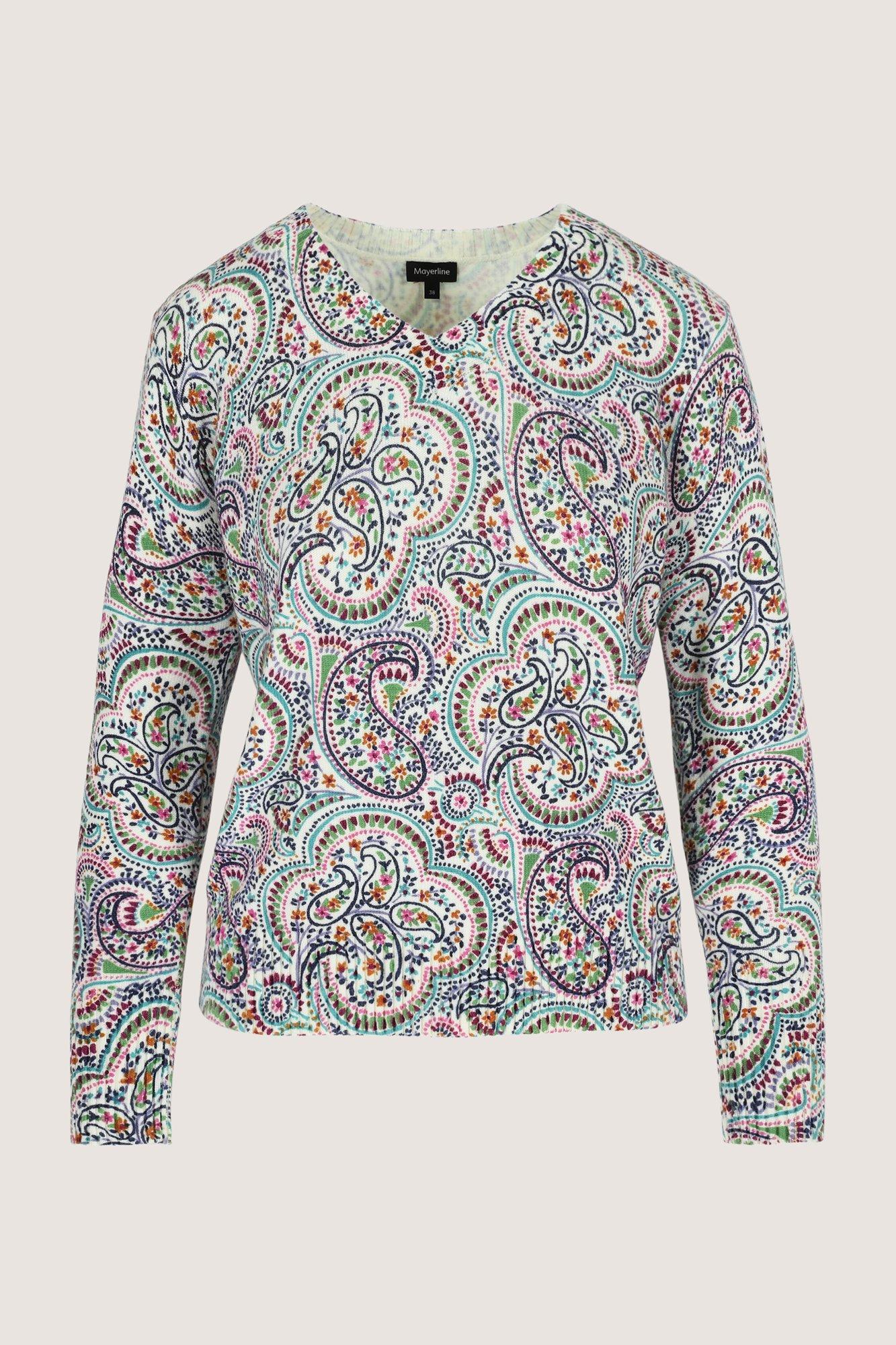 V-halstrui met paisleymotief - null - may