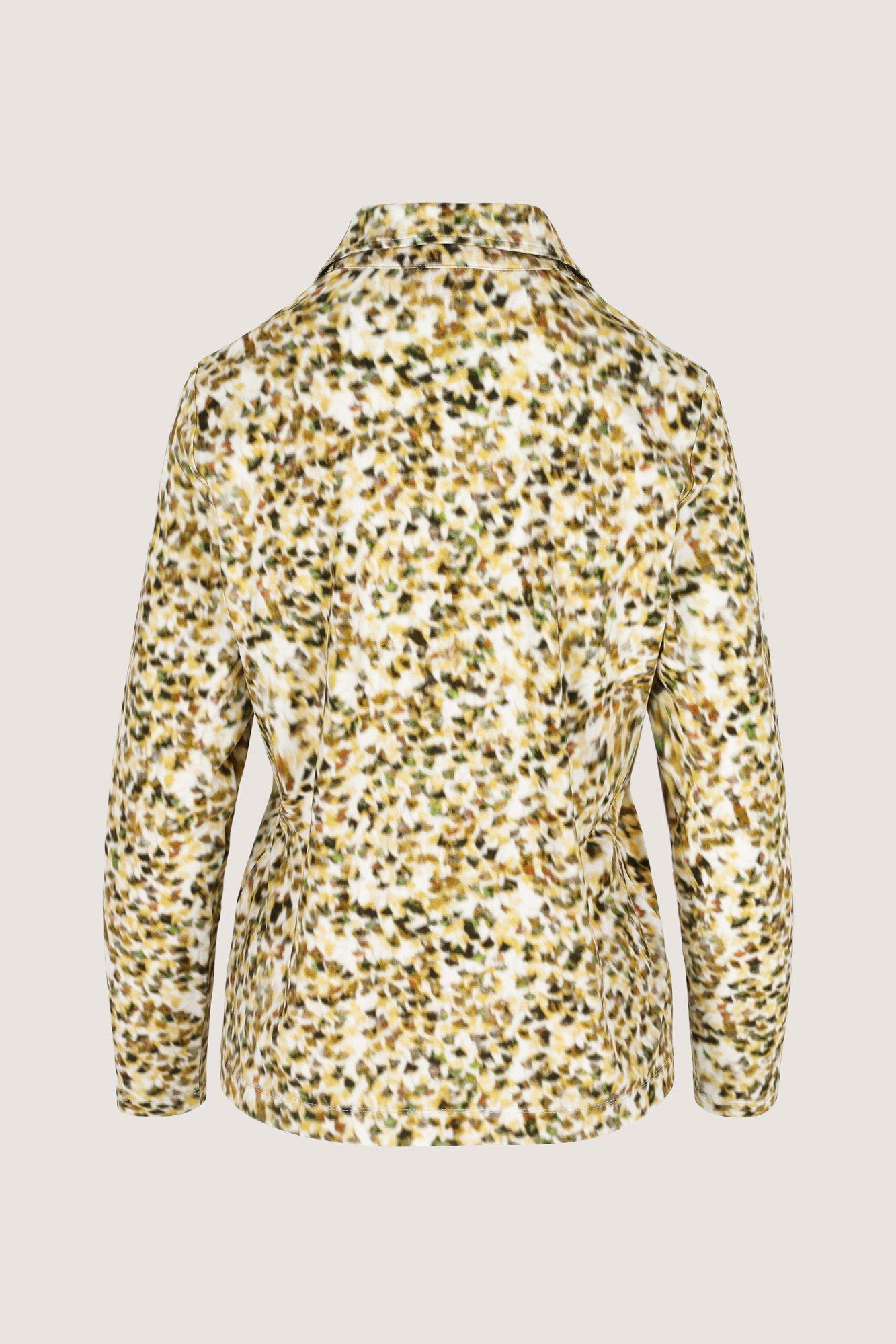 Hemden - Easy care hemdblouse in jersey met abstracte print