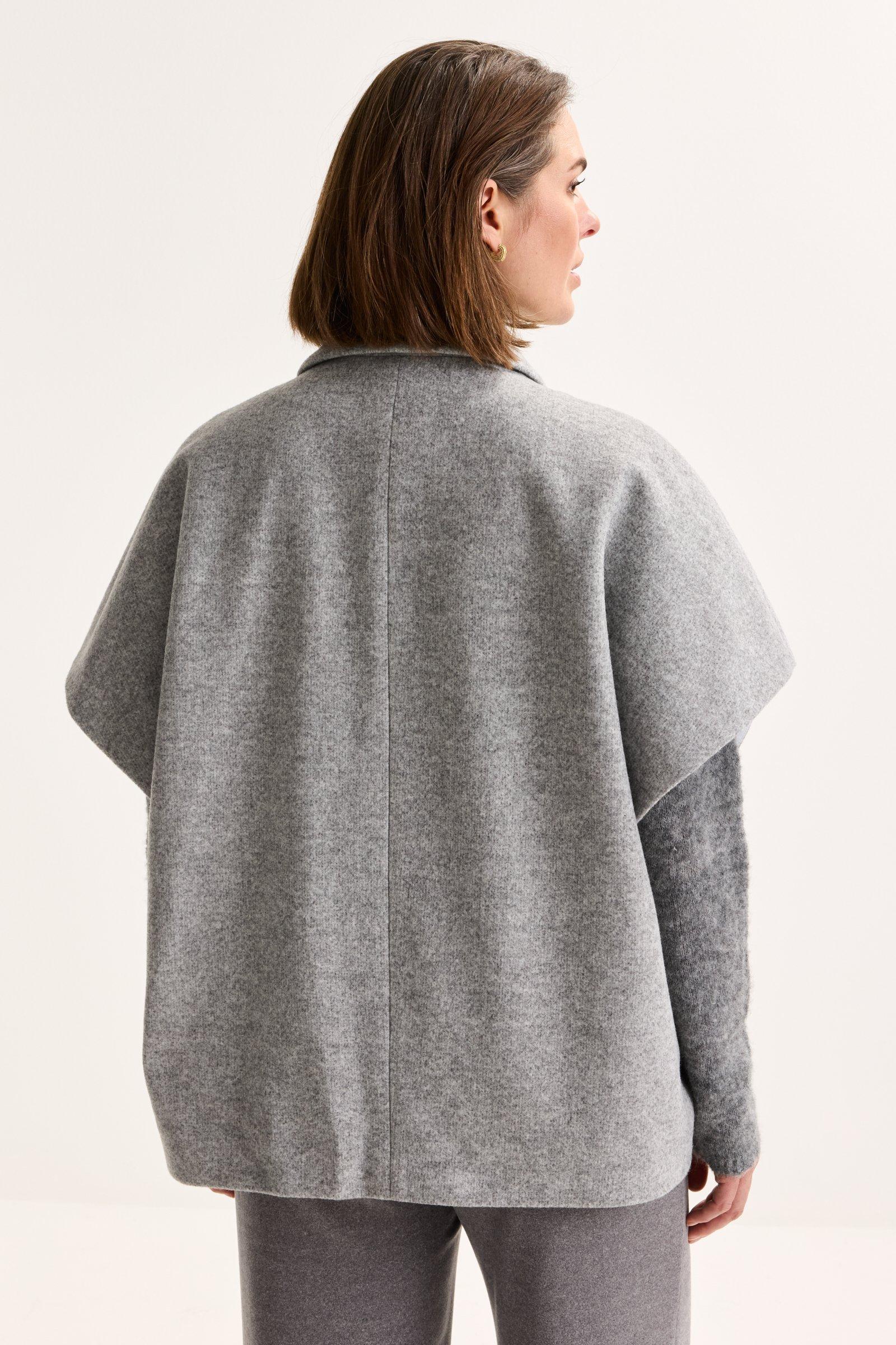 Manteaux - Cape courte en tissu chiné