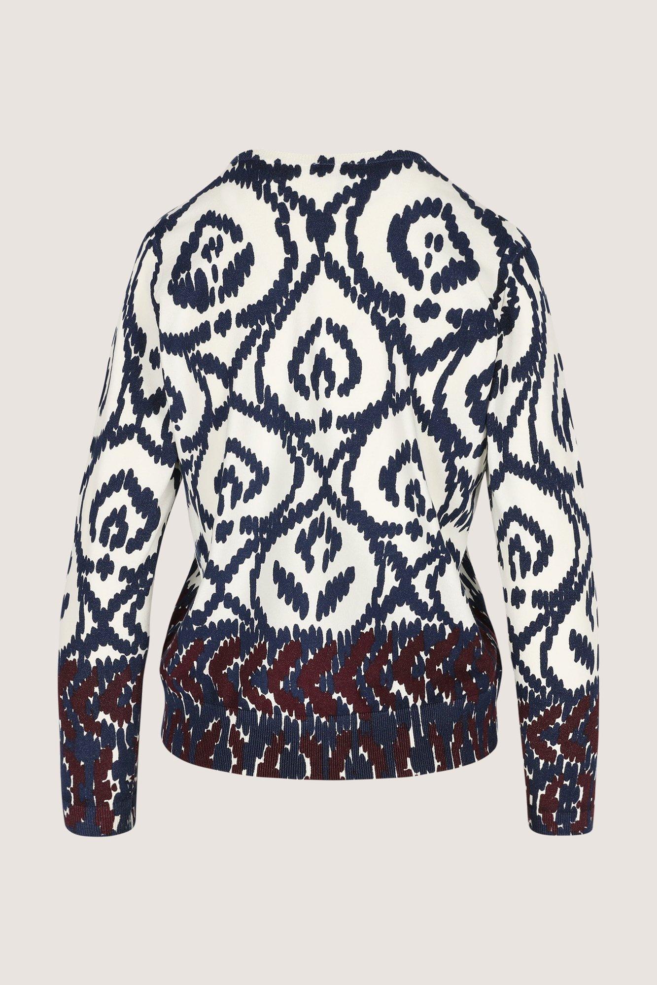 Truien - V-halstrui met abstracte print