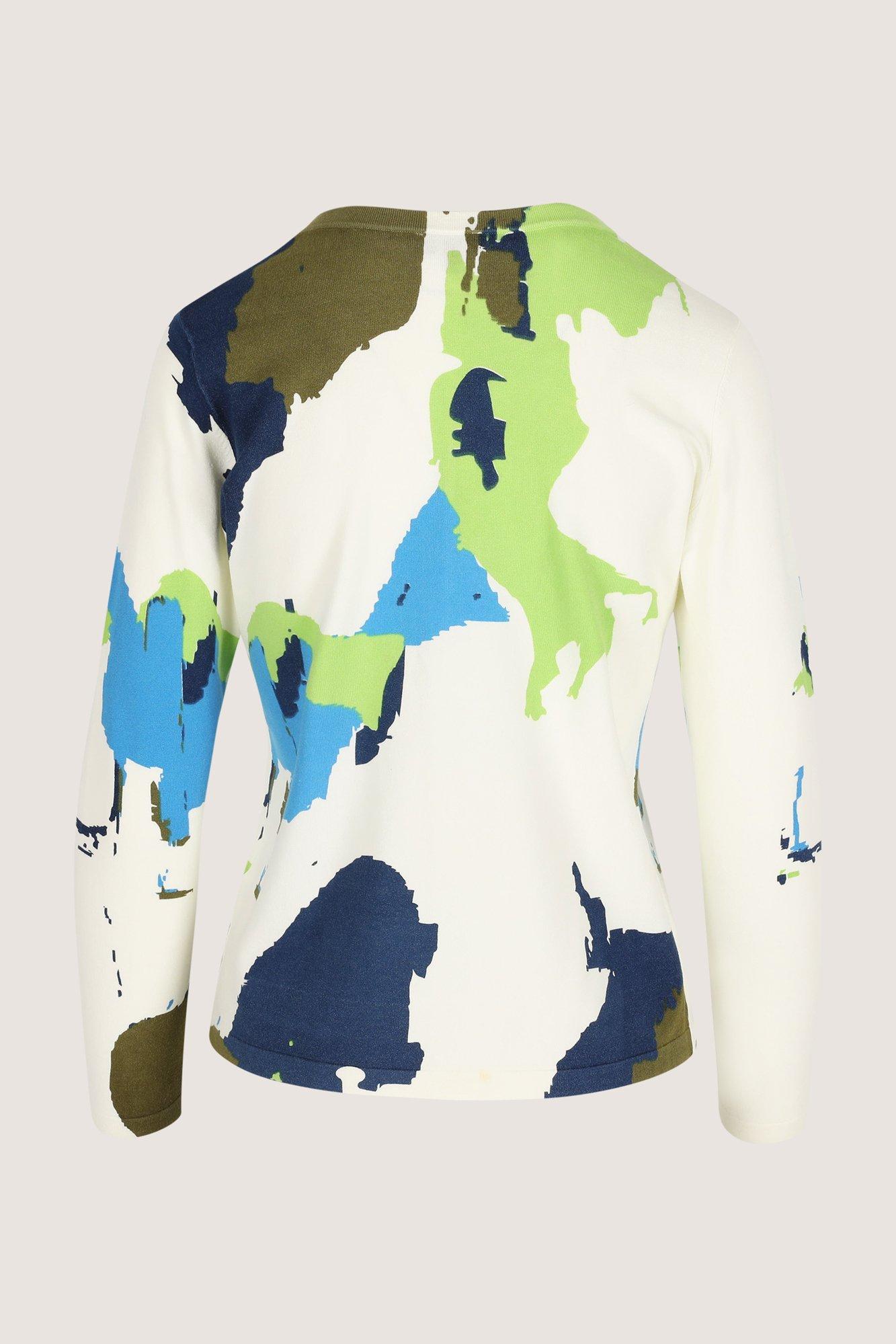 Cardigan - Fijne cardigan met abstracte print