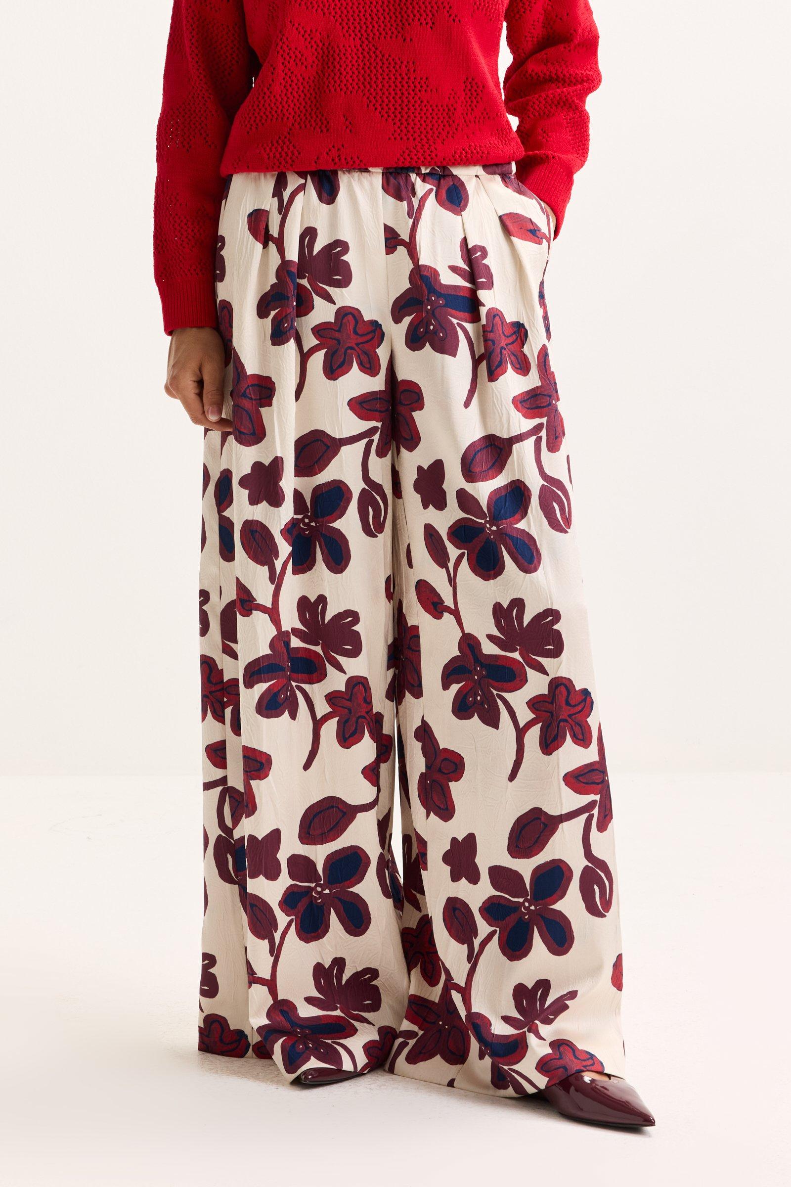 Pantalons - Pantalon palazzo à pinces 